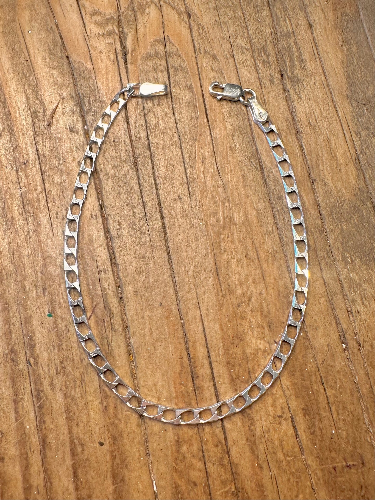 Curb Chain 925 Sterling Silver 7.5 inch Bracelet