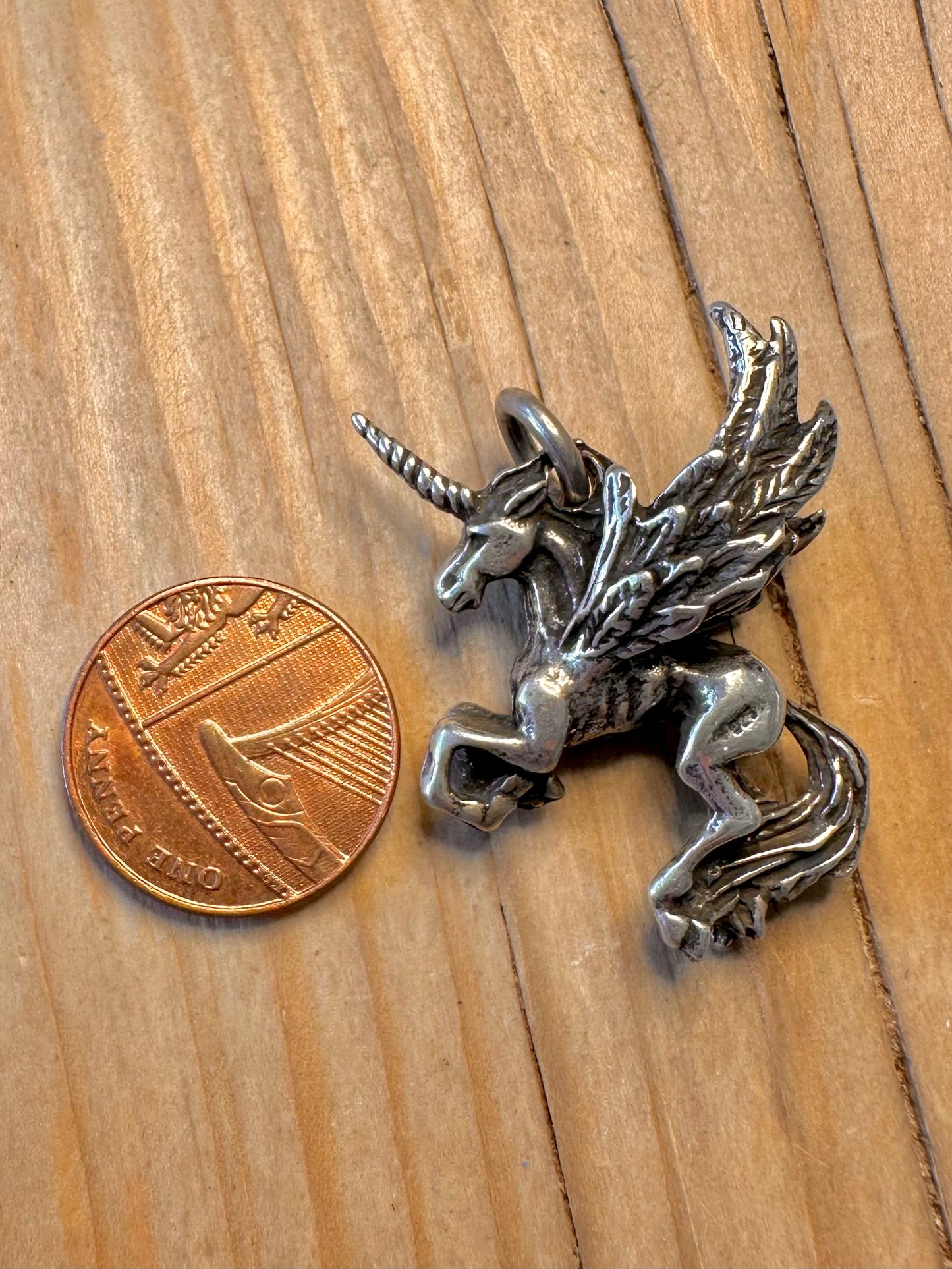 Vintage Pegasus 925 Silver Pendant