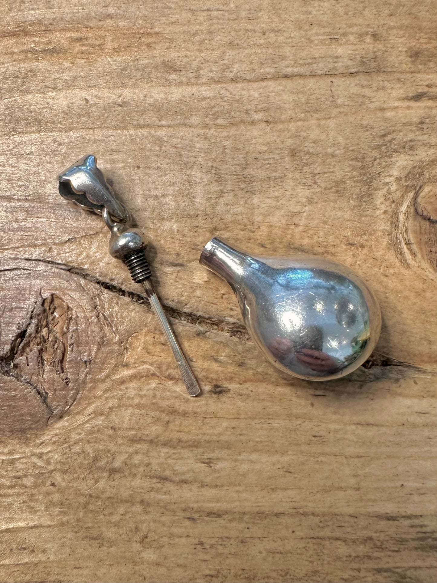 Vintage Perfume Bottle 925 Silver Pendant