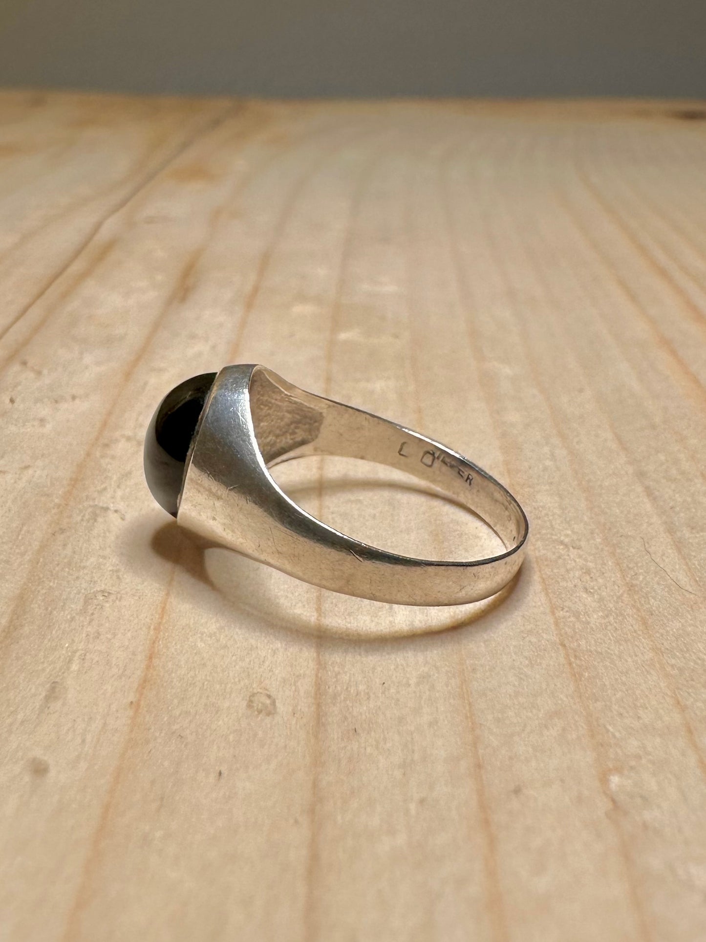 Onyx Signet 925 Sterling Silver Size O Ring