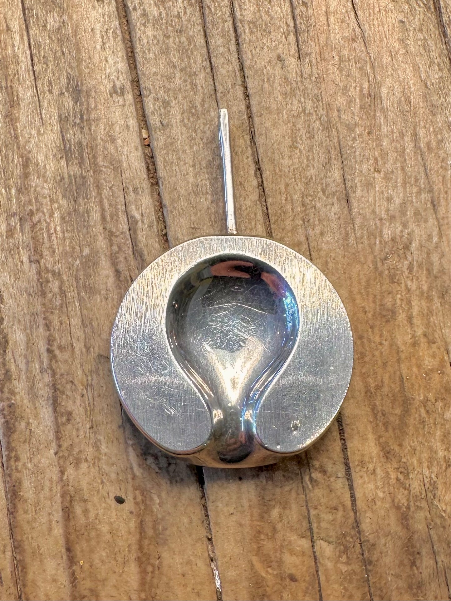 Abstract Modernist Shape 925 Sterling Silver Pendant