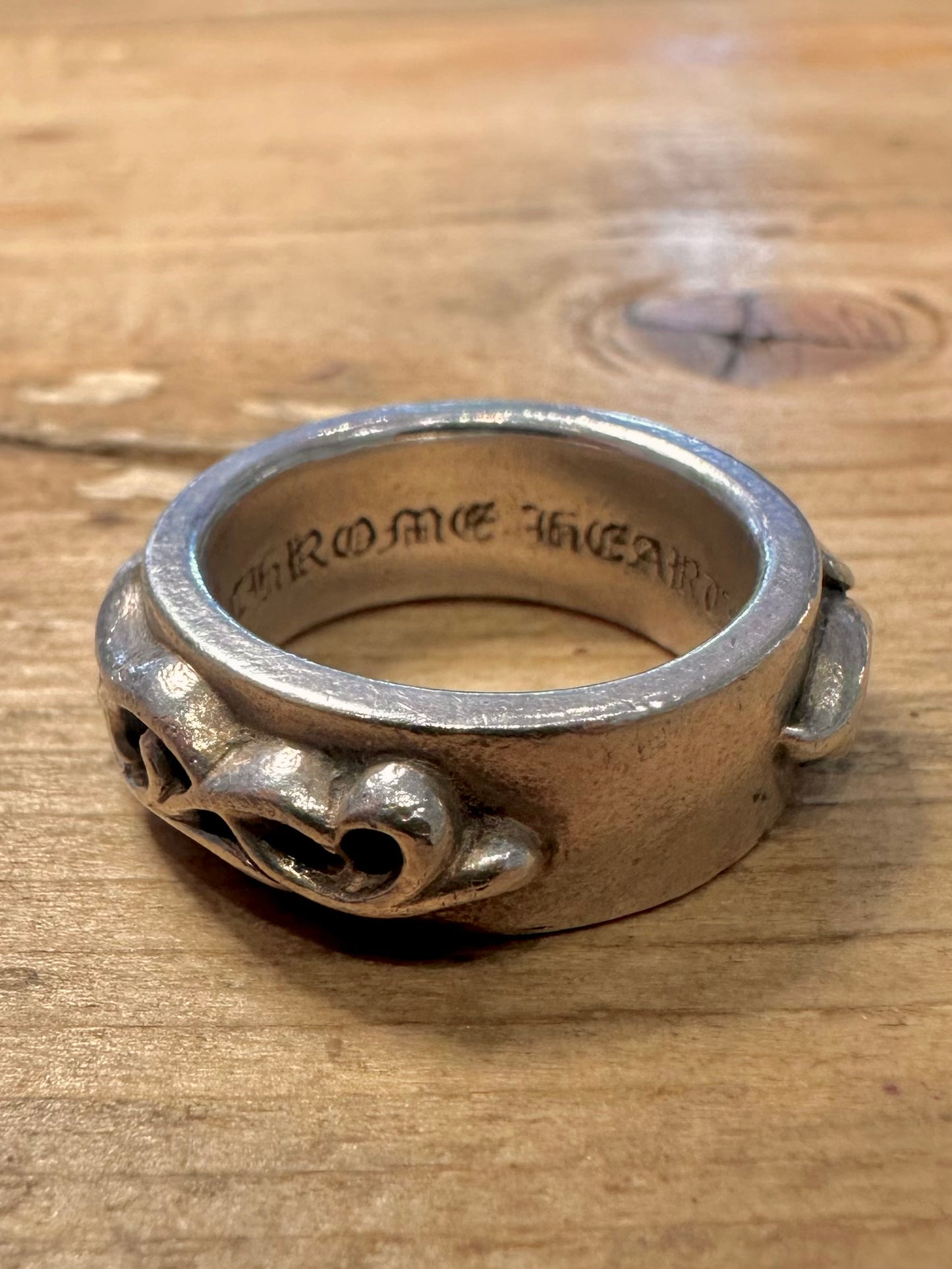 CHROME HEARTS 2000 Narrow Vine Band 925 Silver Size Q1/2 Ring