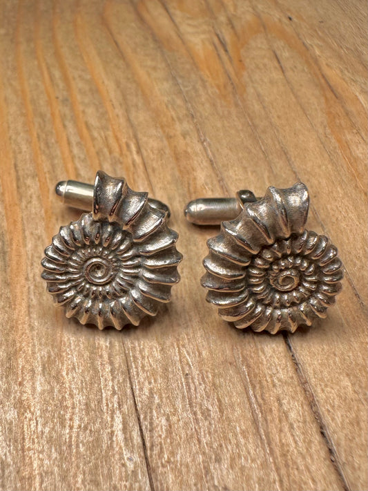 Vintage Shell Cuff Links 925 Sterling Silver Small Collectables