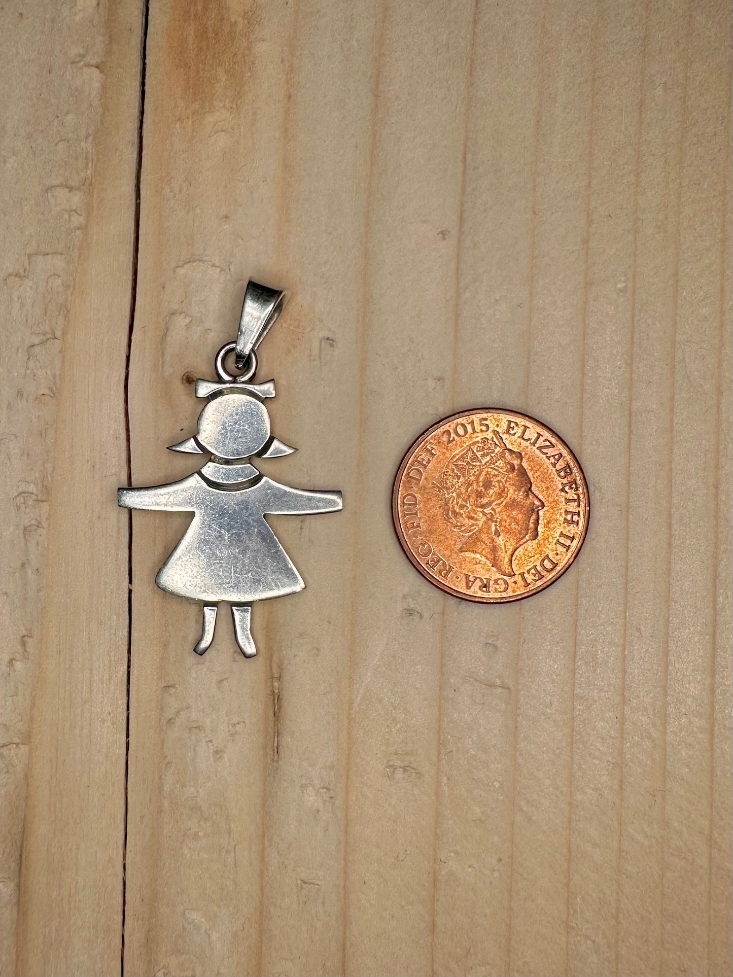 Girl Charm 925 Sterling Silver Pendant