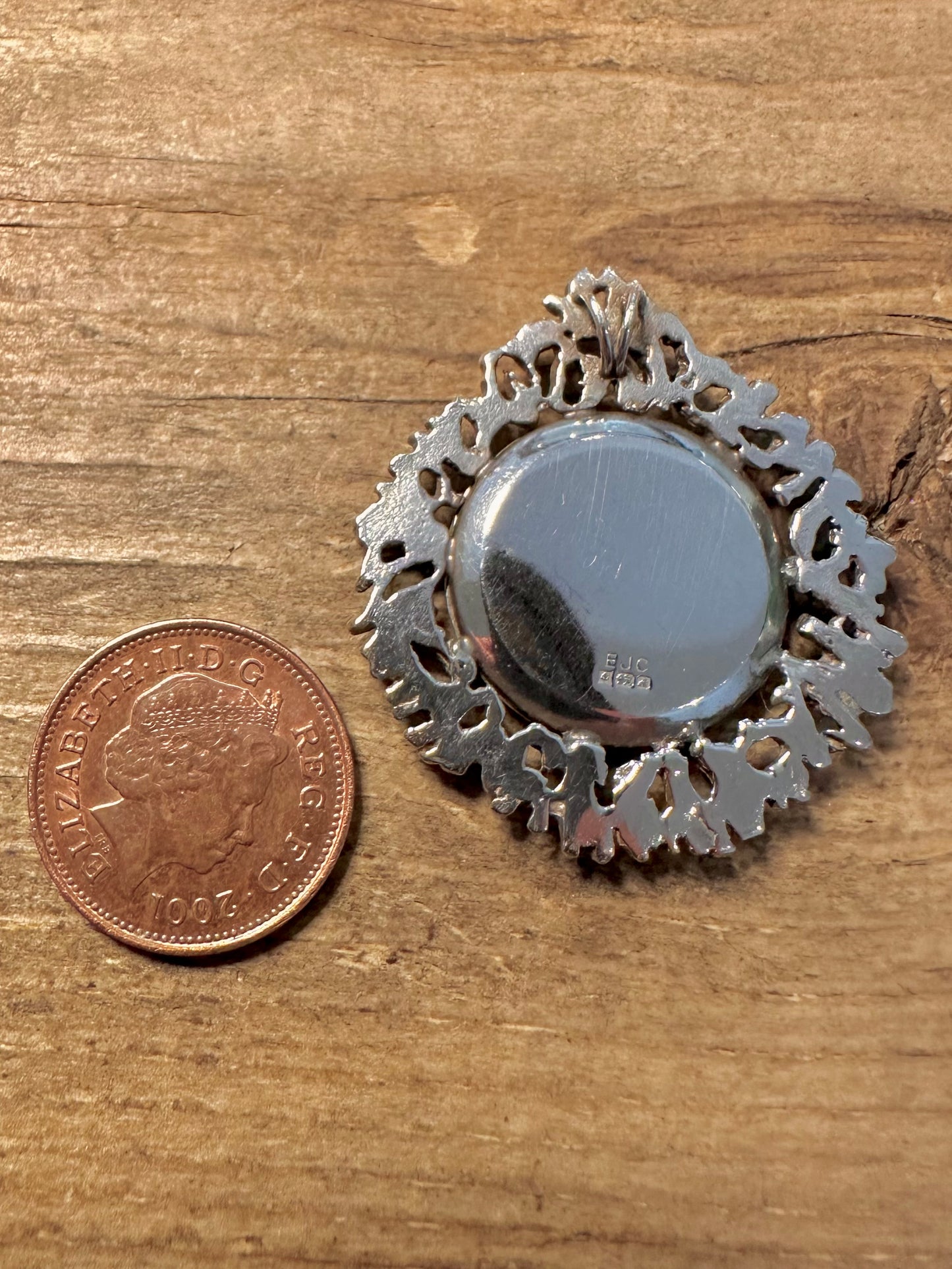 Vintage 1975 Brutalist Style Locket 925 Silver Pendant