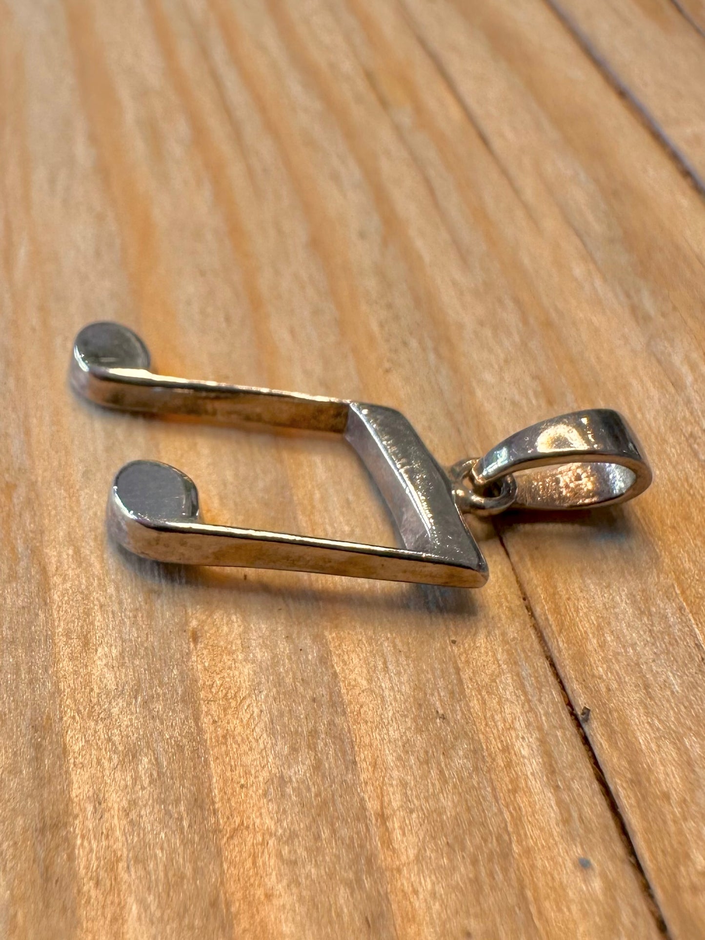 Vintage Music Note 925 Silver Pendant