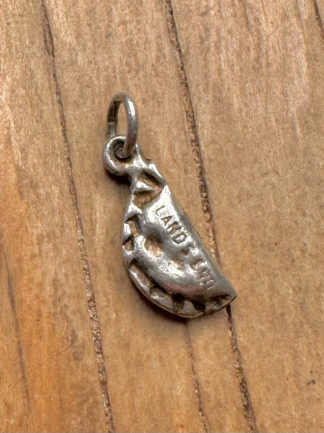Vintage Pasty Lands End 925 Sterling Silver Charm Pendant
