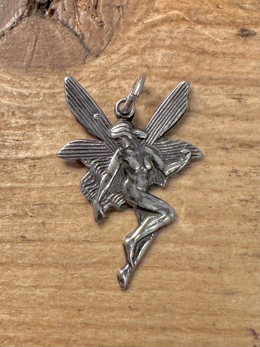 Vintage Fairy 925 Silver Pendant