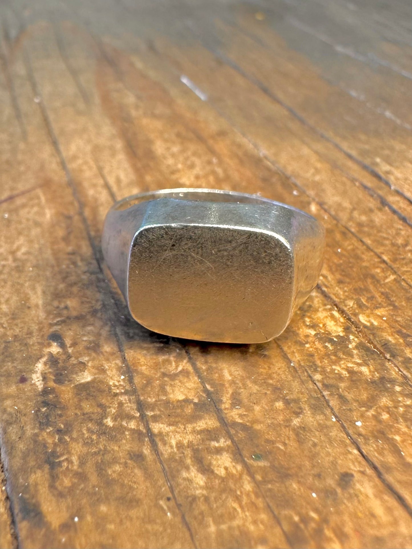 Square Signet 835 Silver Size O1/2 Ring