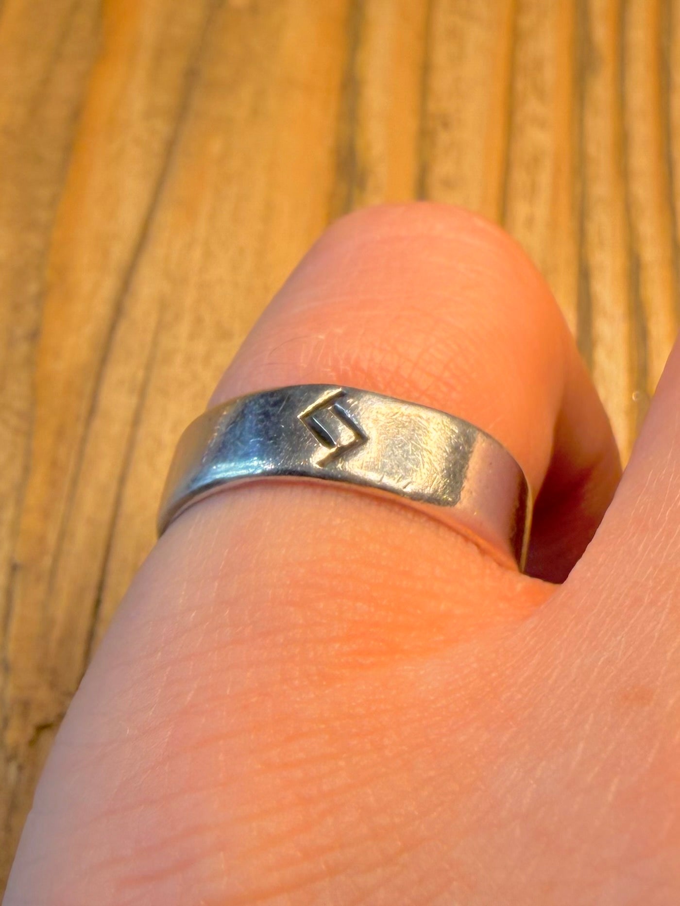 Norse Runes 1988 Band 925 Sterling Silver Size N Ring