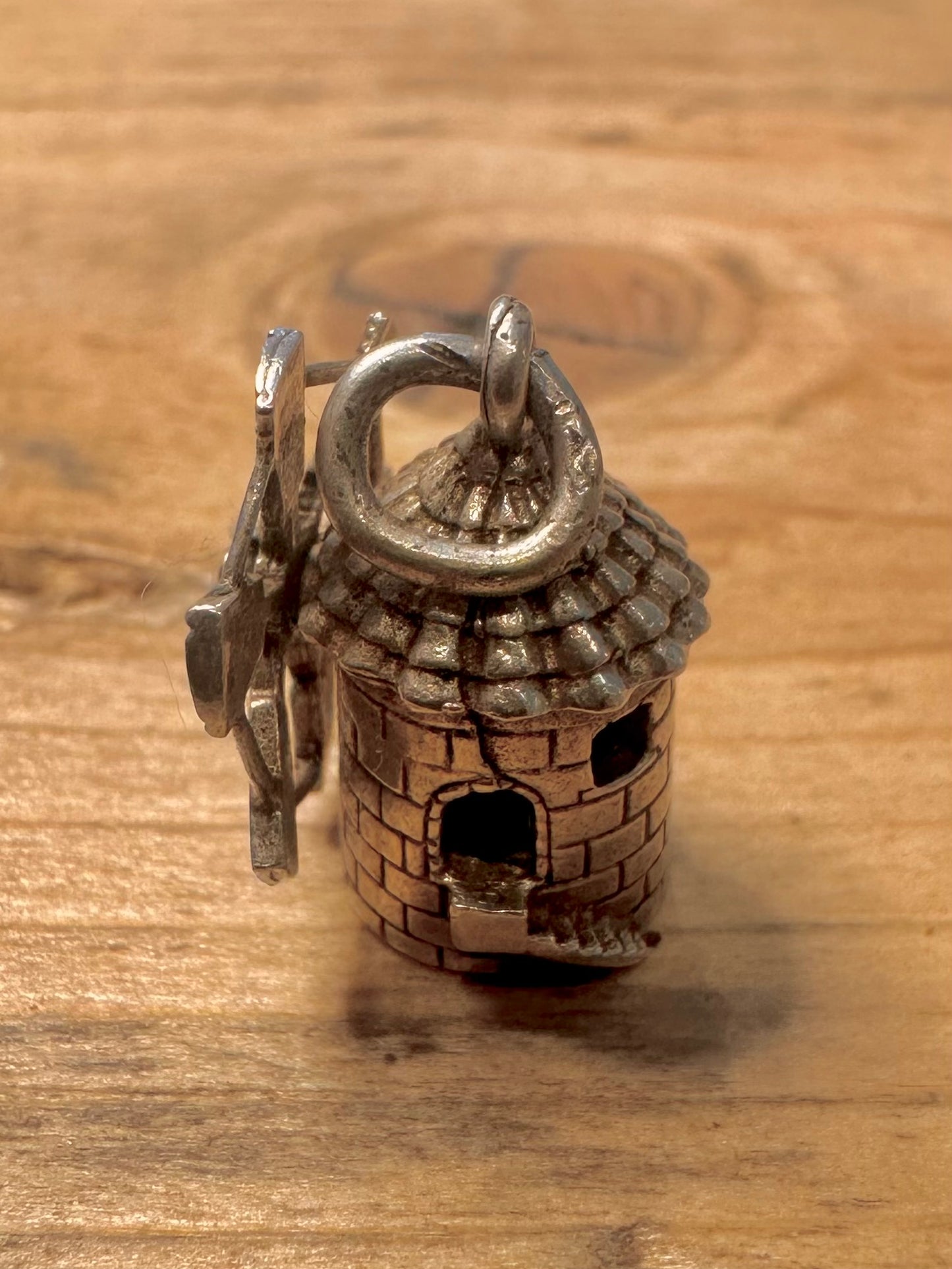 Vintage Windmill 925 Silver Charm Pendant