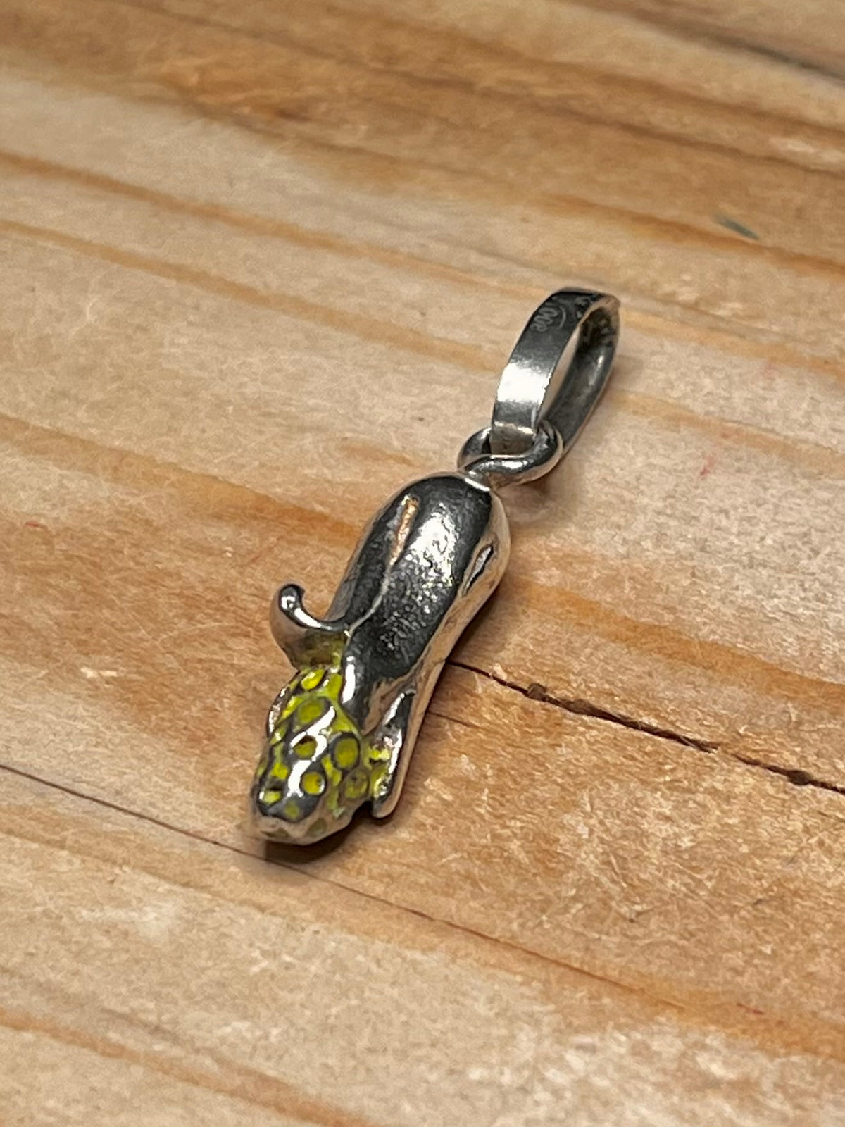 Small Corn 925 Sterling Silver 800 Silver Loop Pendant