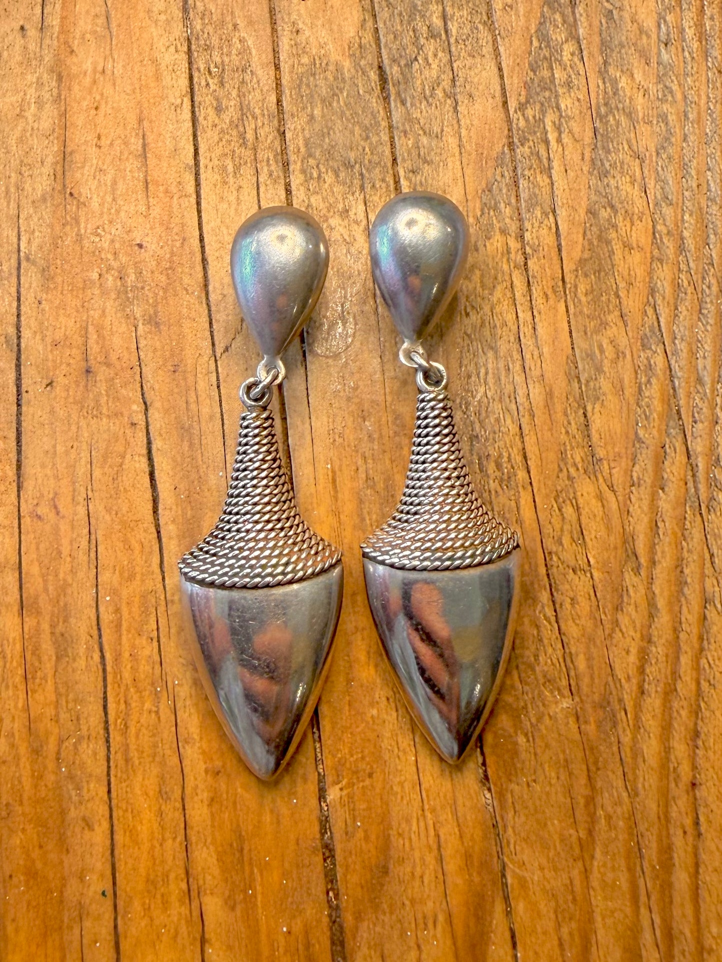 Arrowhead Style Dangle Boho 925 Sterling Silver Earrings