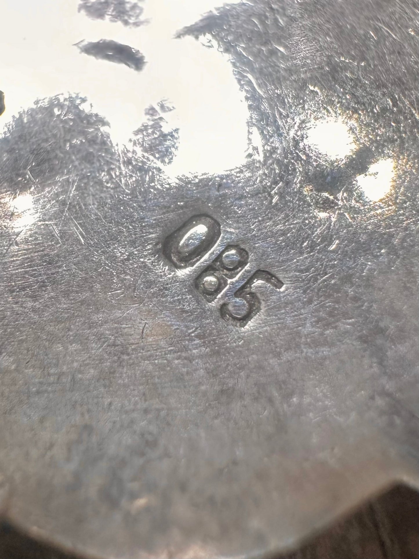 Vintage Art Deco Green Stone Dangle 980 Silver Earrings