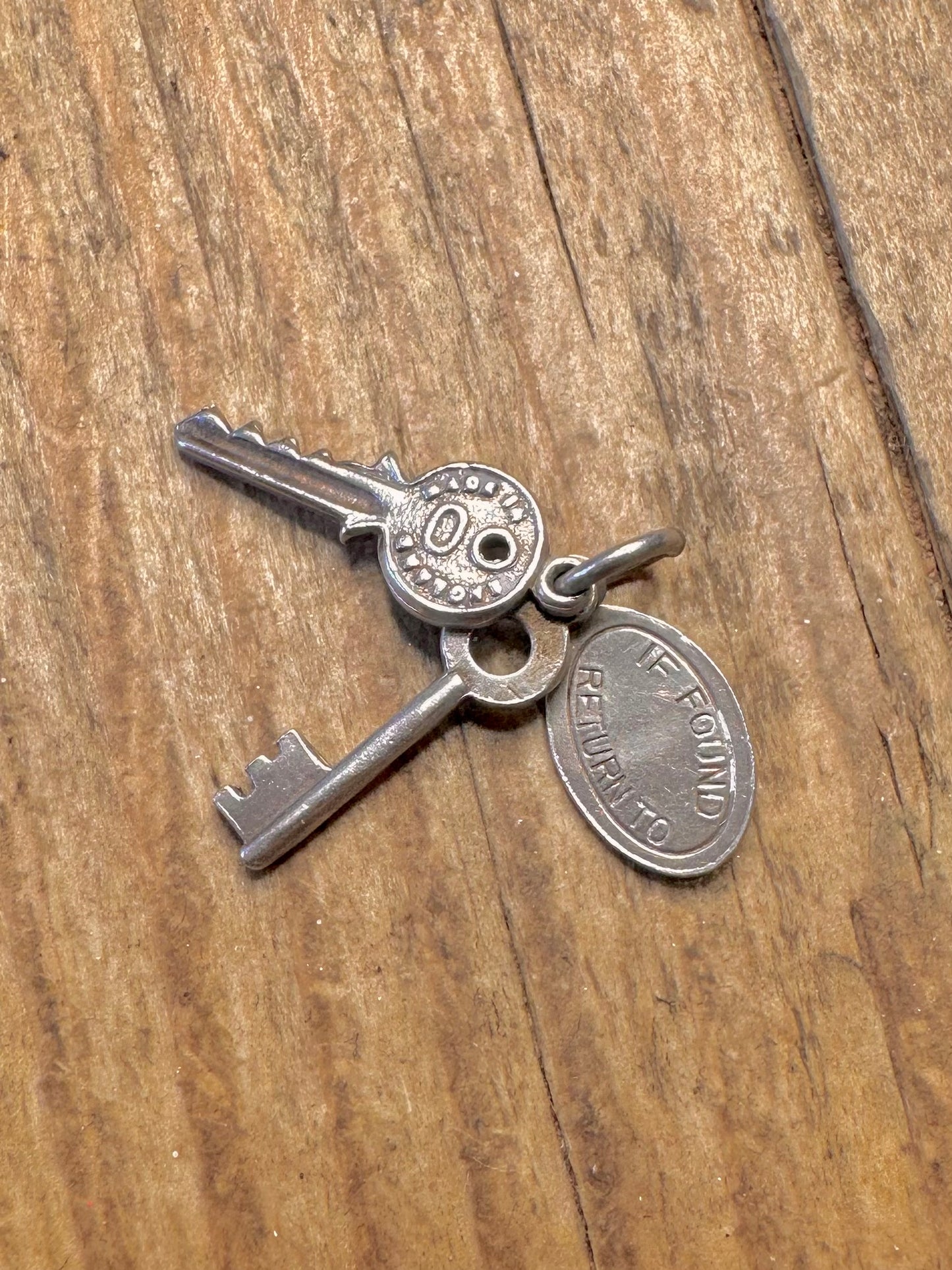 Set House Keys 925 Sterling Silver Charm Pendant