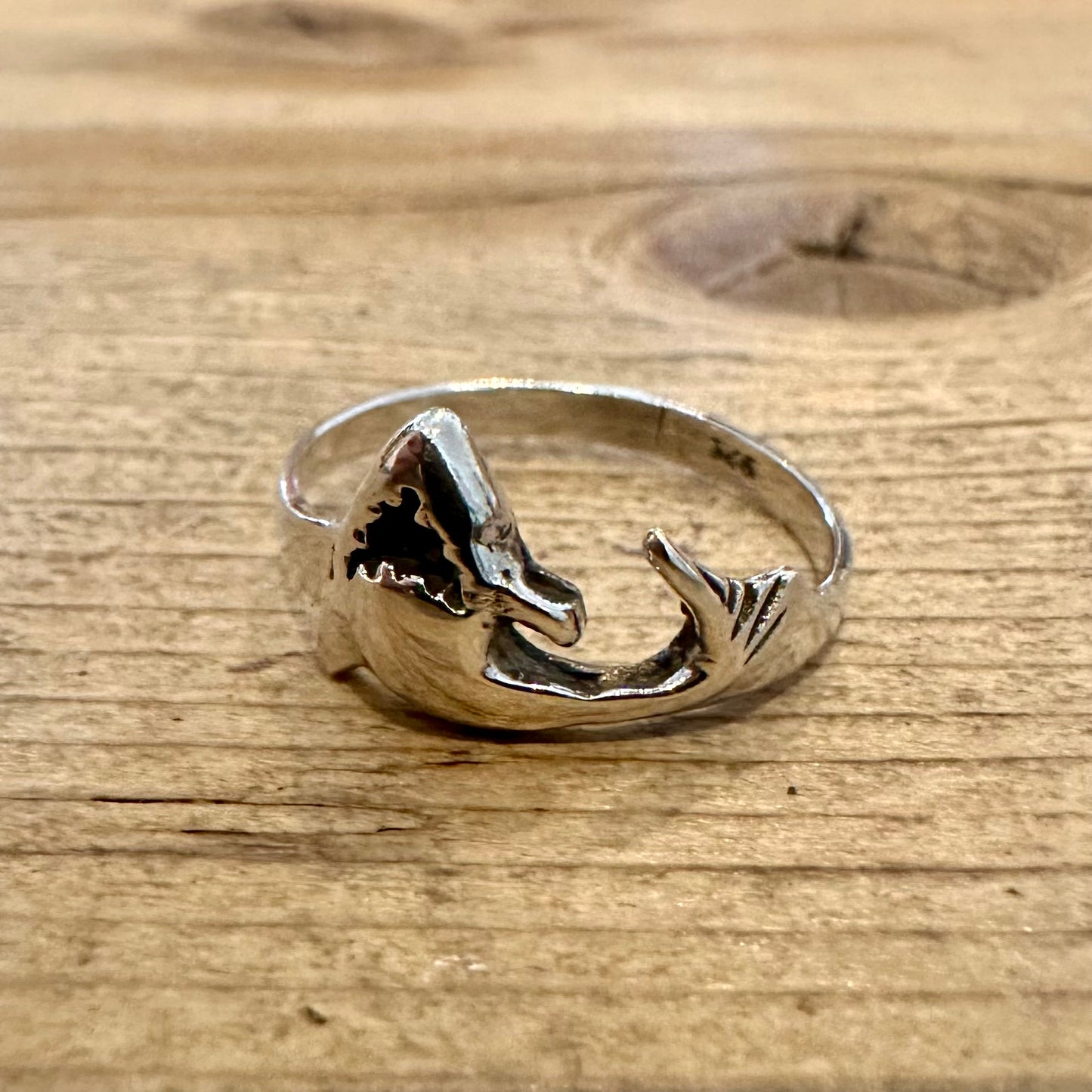 Vintage Shark 925 Silver Size O Ring