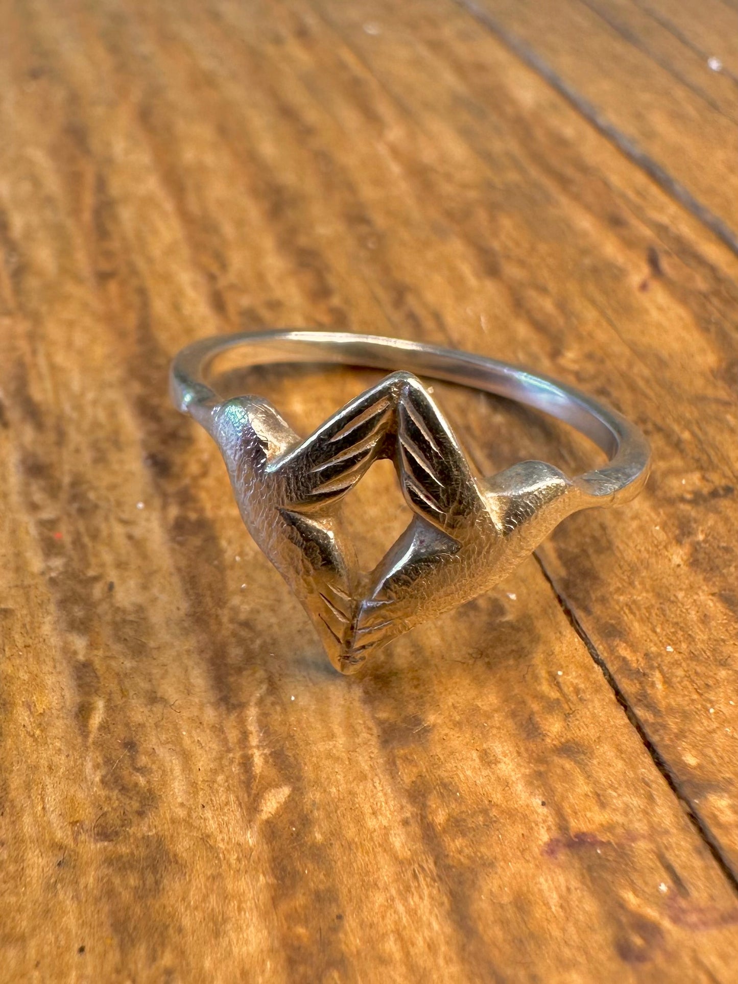 Two Humming Birds 925 Sterling Silver Size L1/2 Ring