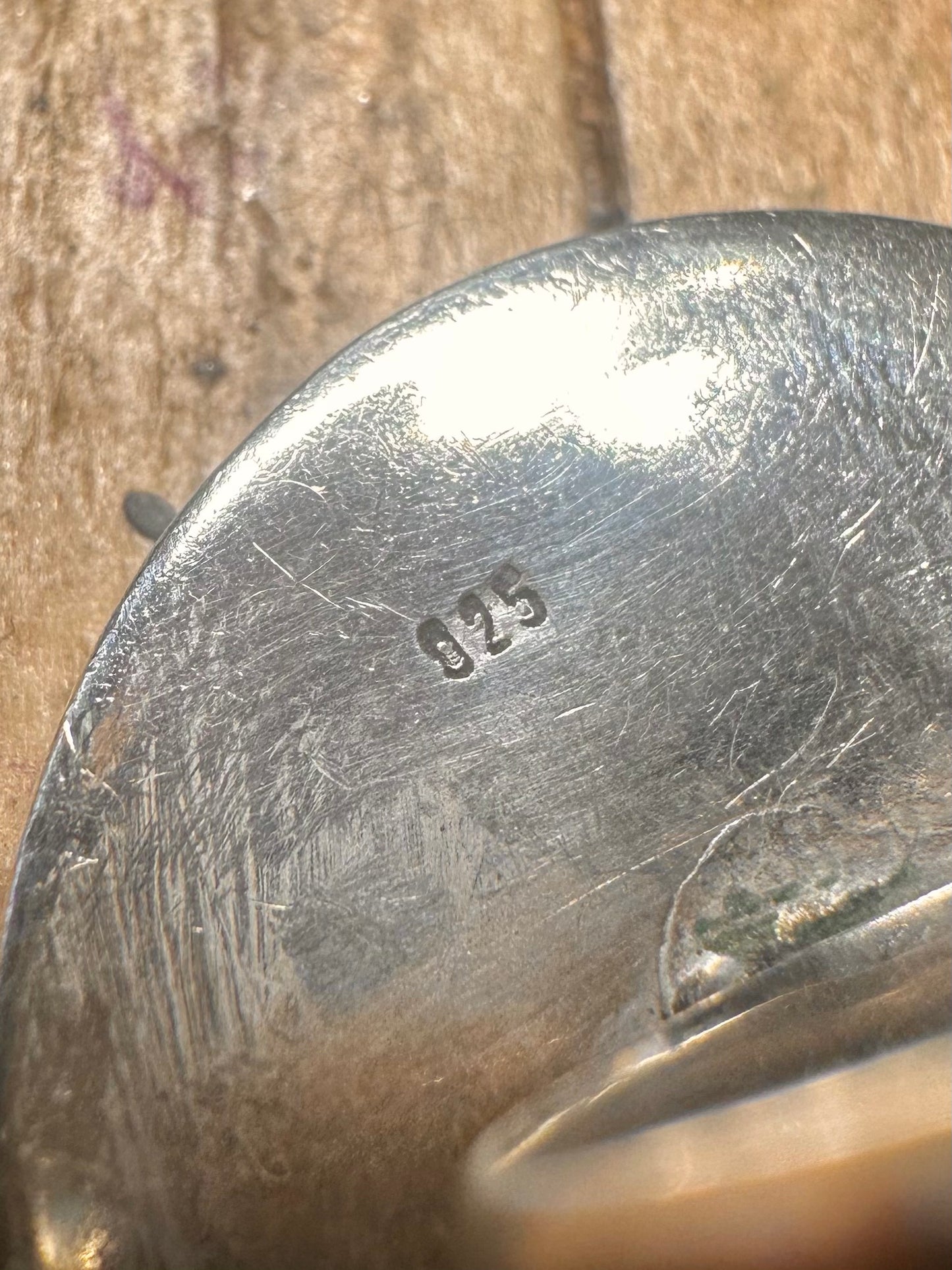 Modernist Flat Disc 925 Sterling Silver Size N Ring