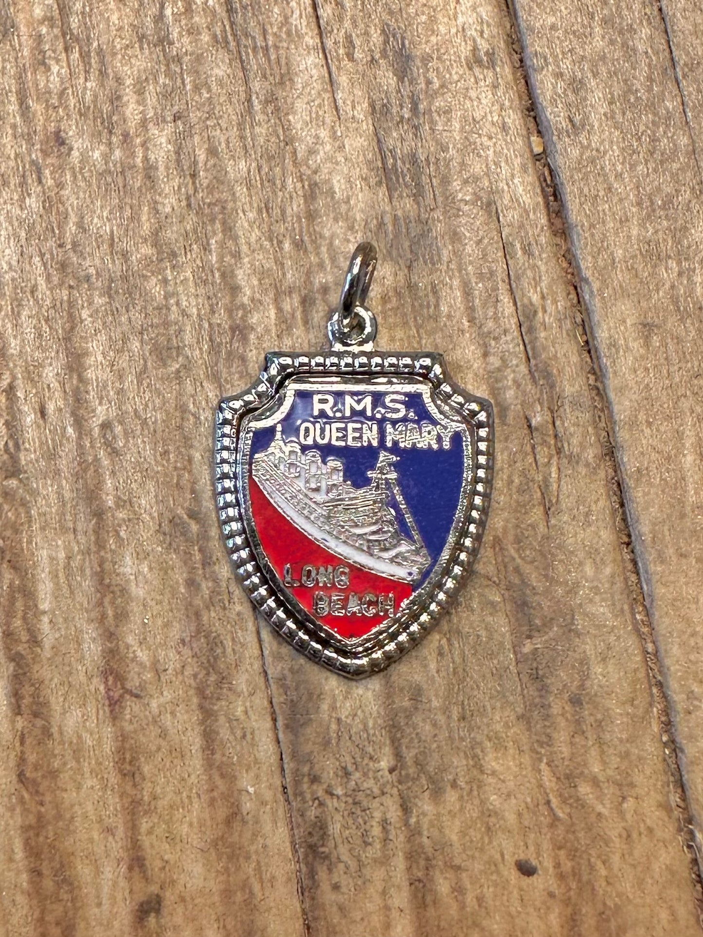Queen Mary Long Beech Shield 925 Sterling Silver Charm Pendant