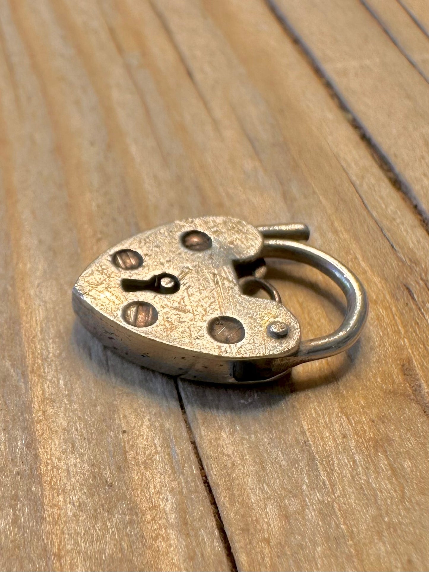 Vintage 1969 Heart Padlock 925 Silver Pendant