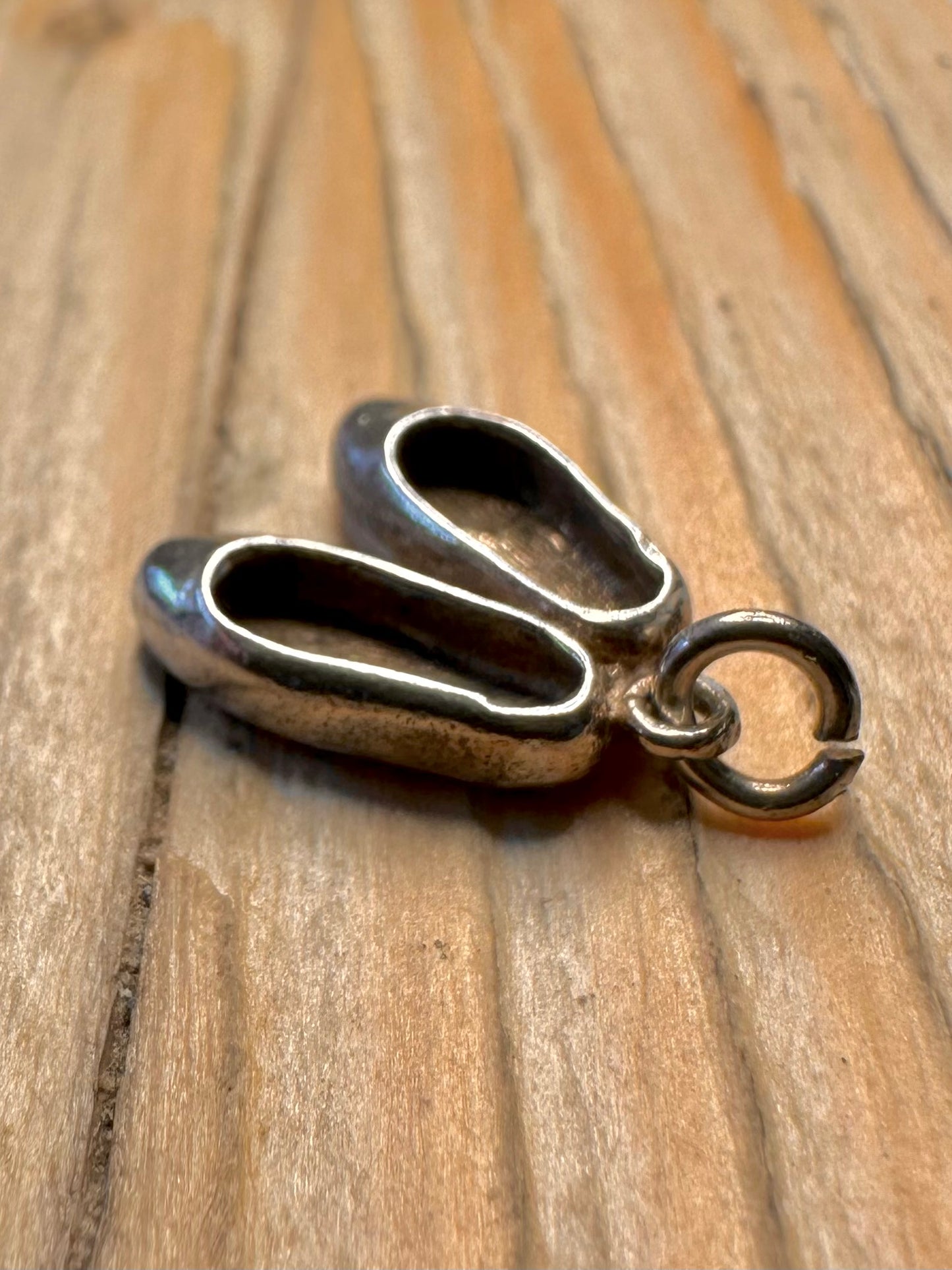 Vintage Ballet Shoes 925 Sterling Silver Charm Pendant