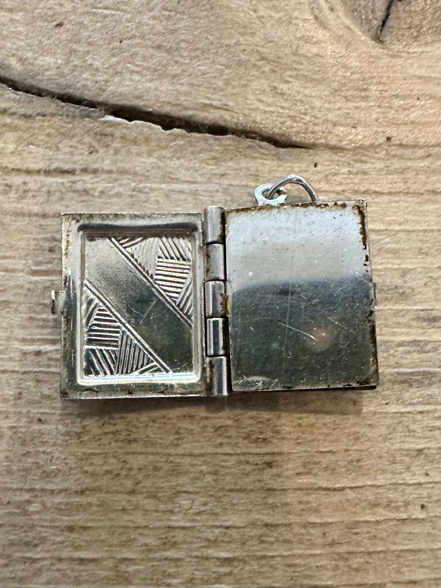 Vintage Locket Book Two Picture 925 Silver Pendant