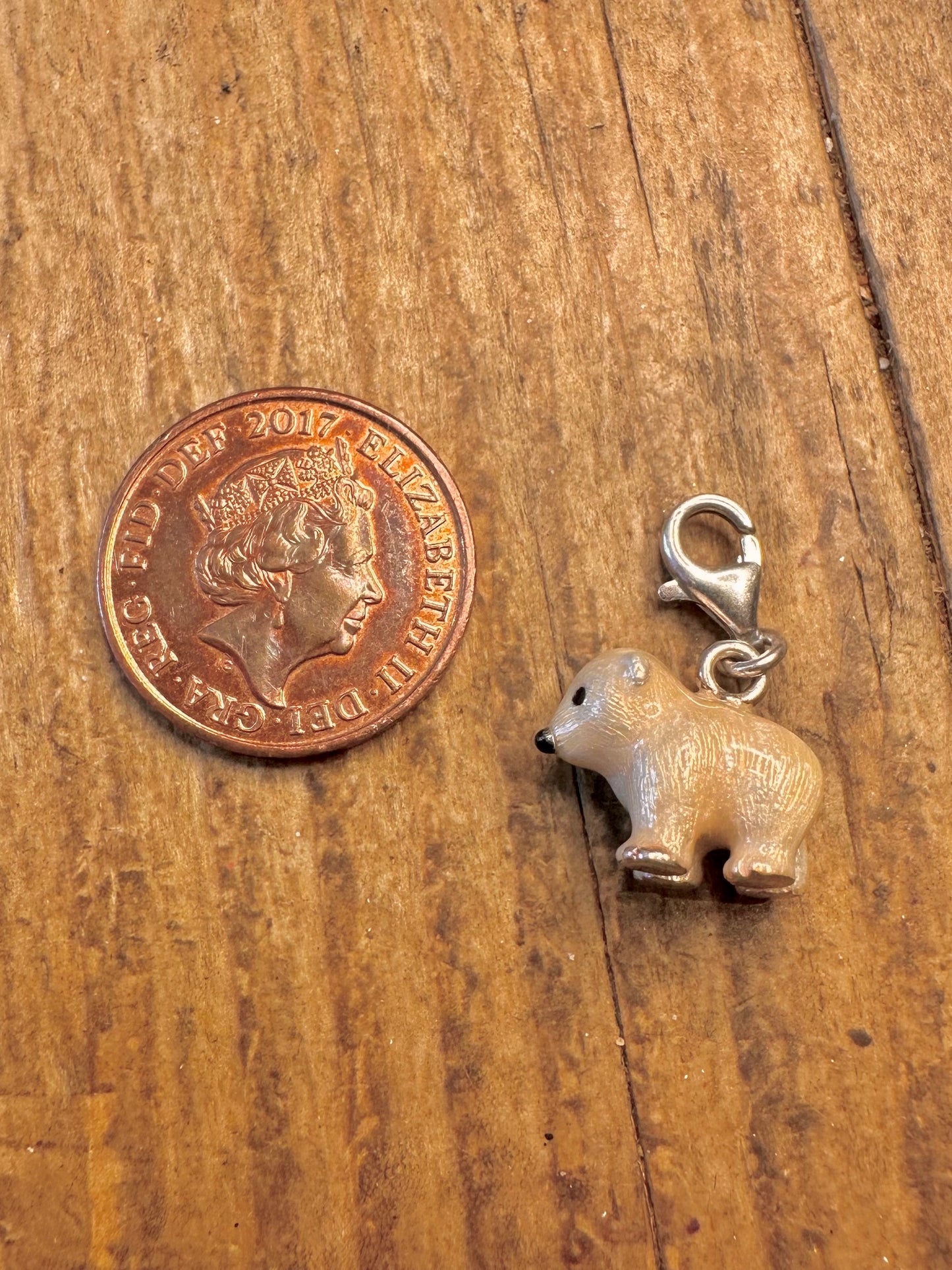Polar Bear Thomas Sabo 925 Sterling Silver Clasped Charm Pendant