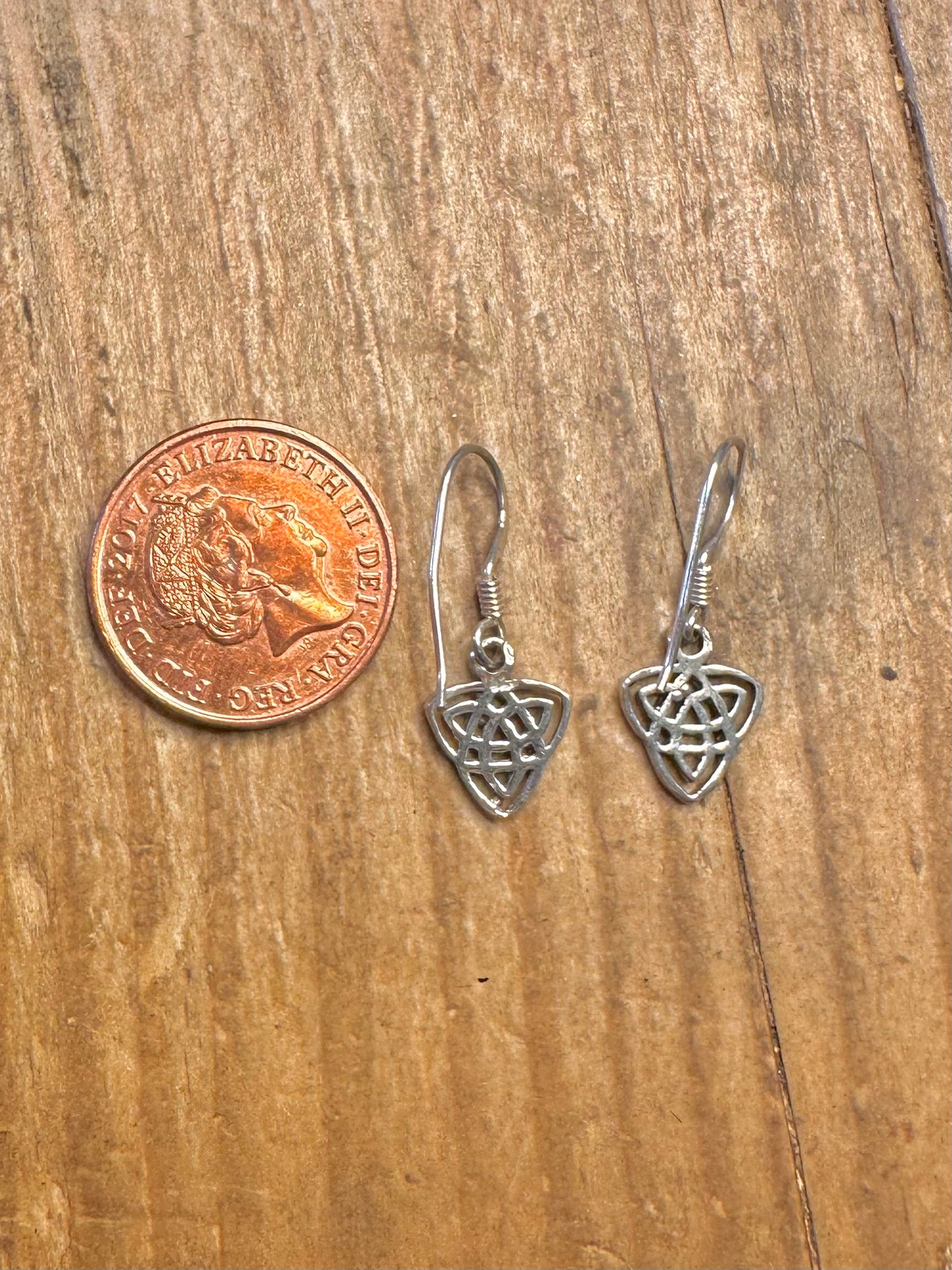 Celtic Triangle 925 Sterling Silver Earrings
