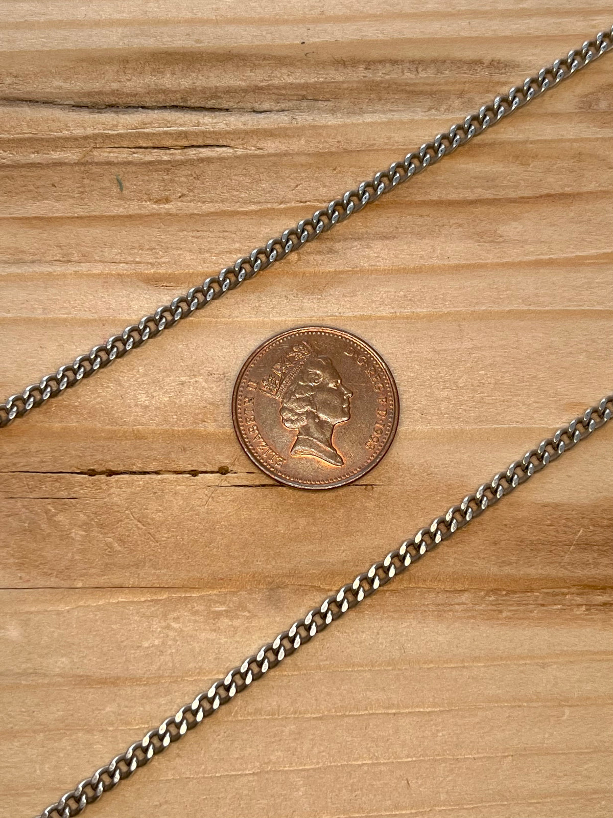 Close Link Curb Chain 925 Sterling Silver 23.5 Inch Necklace