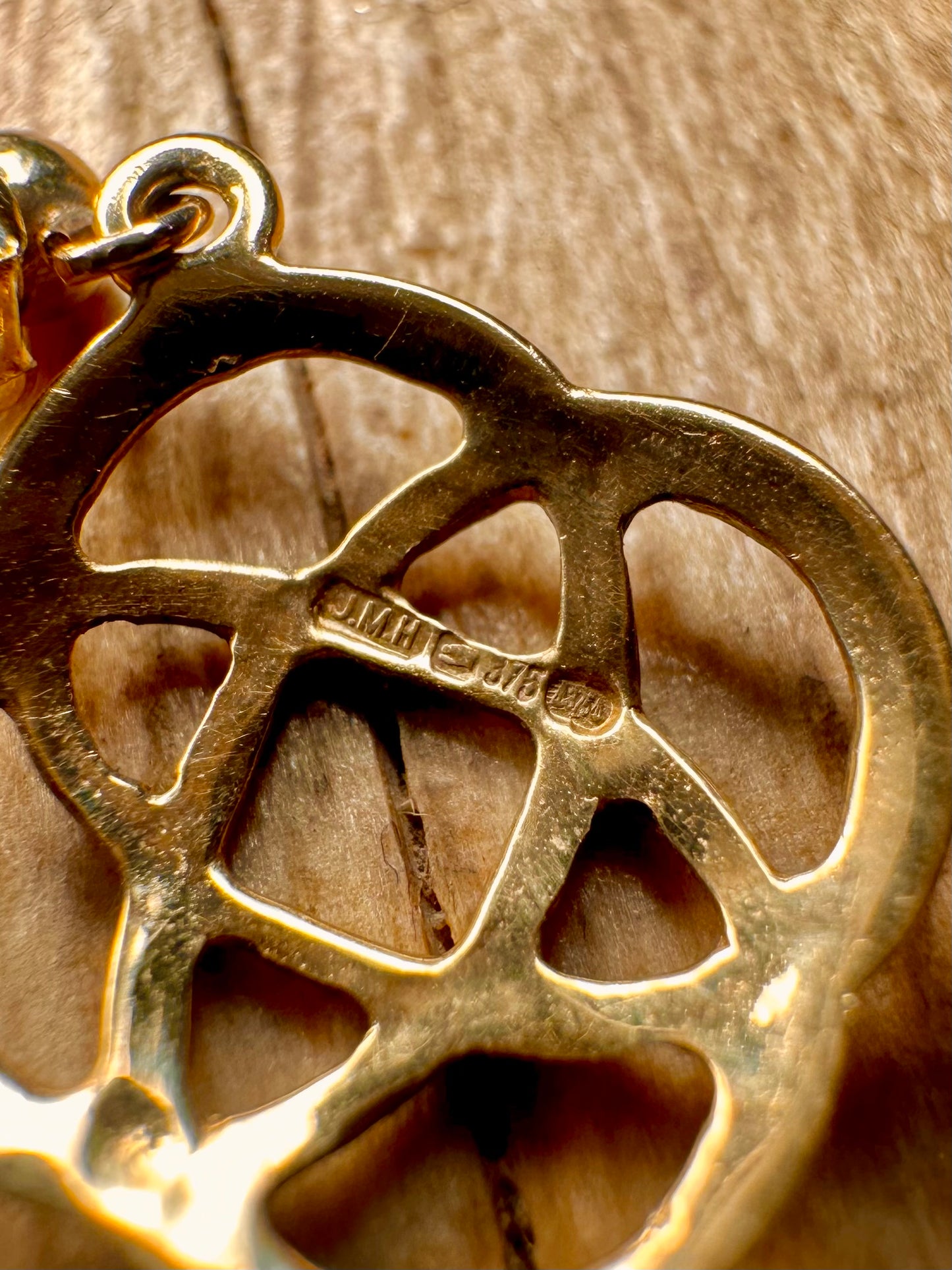 Vintage 9ct Gold Celtic Dangle Earrings