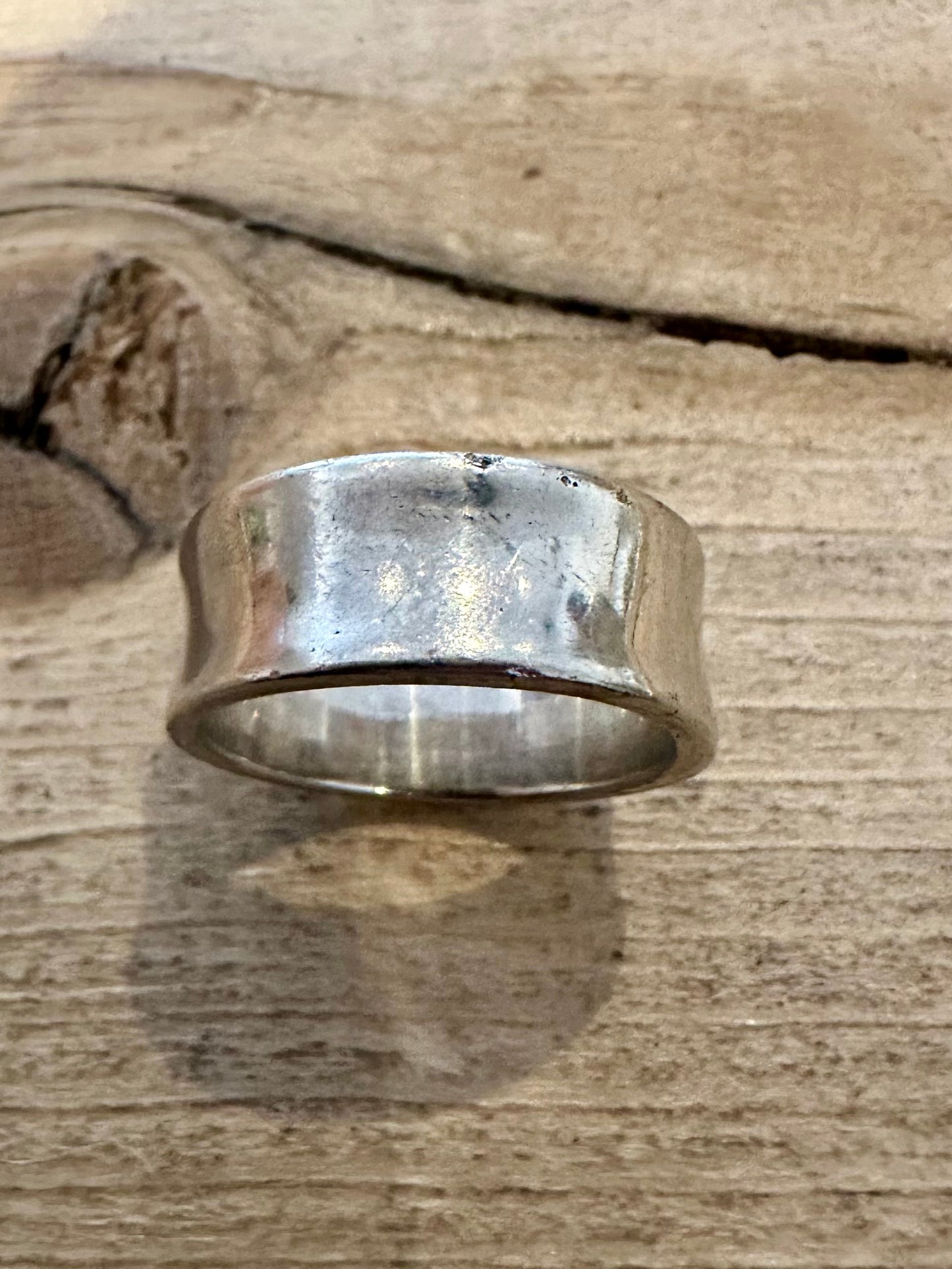 Vintage Concave Band 925 Silver Size O Ring