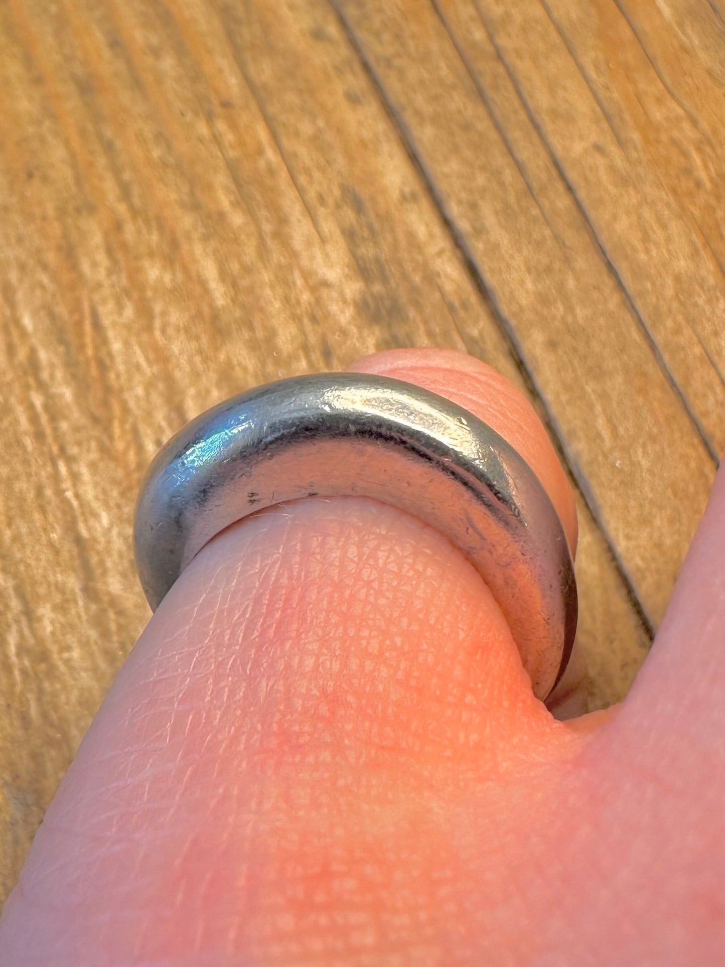 Abstract Wavy Band 925 Sterling Silver Size M1/2 Ring