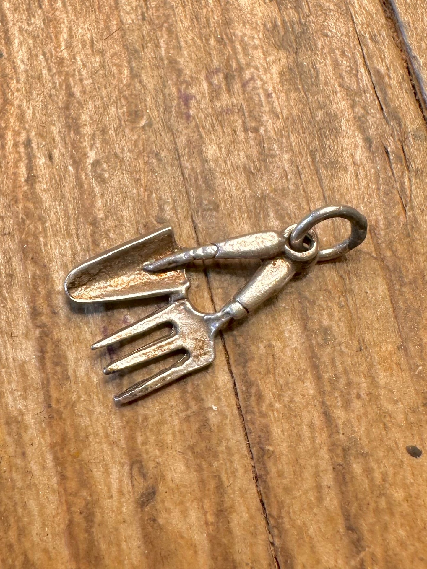 Gartenanhänger Gabel und Kelle 925er Sterlingsilber