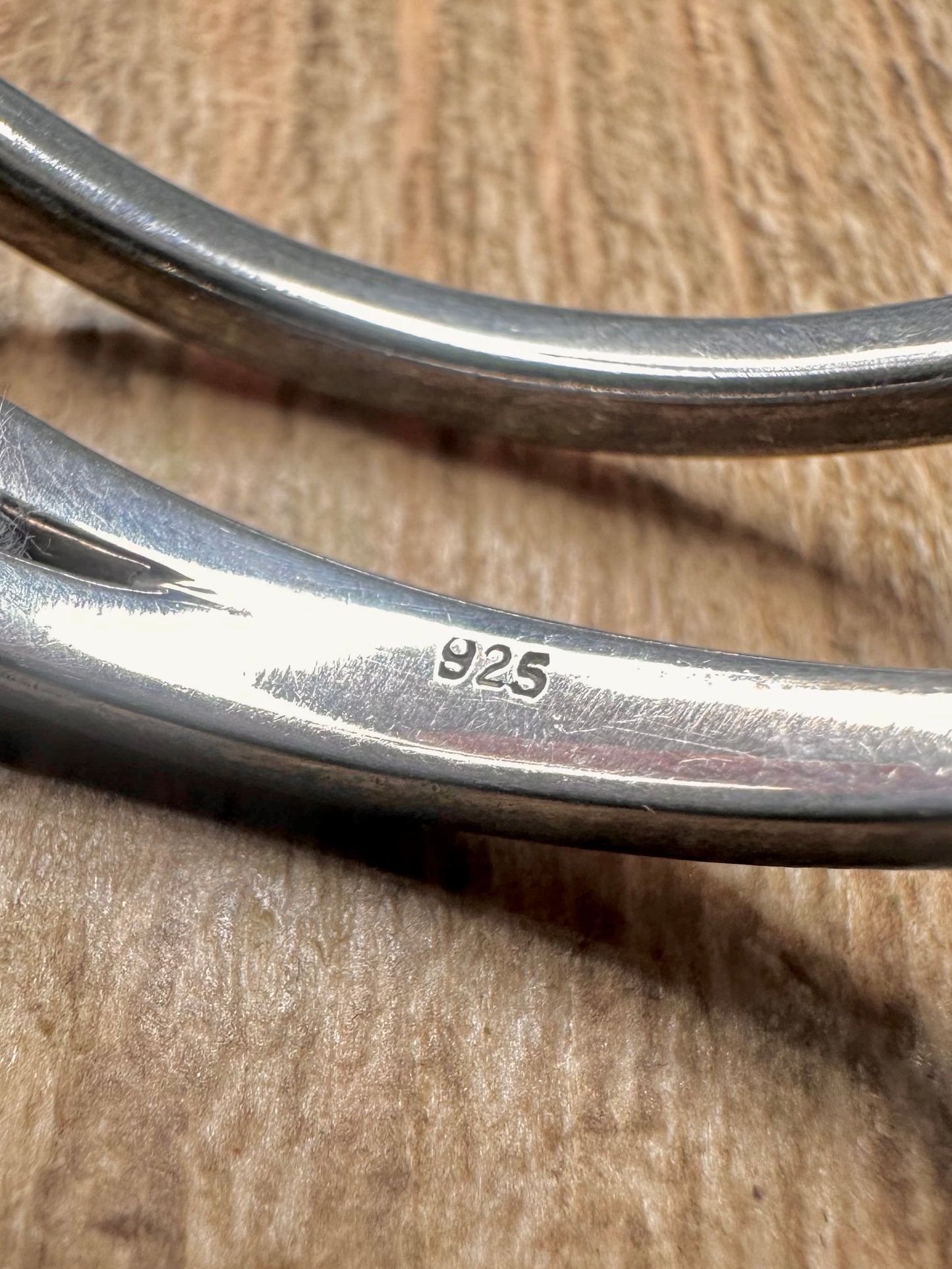 Modernist Tiffany & Co Style Zig Zag Cuff 925 Sterling Silver Bangle