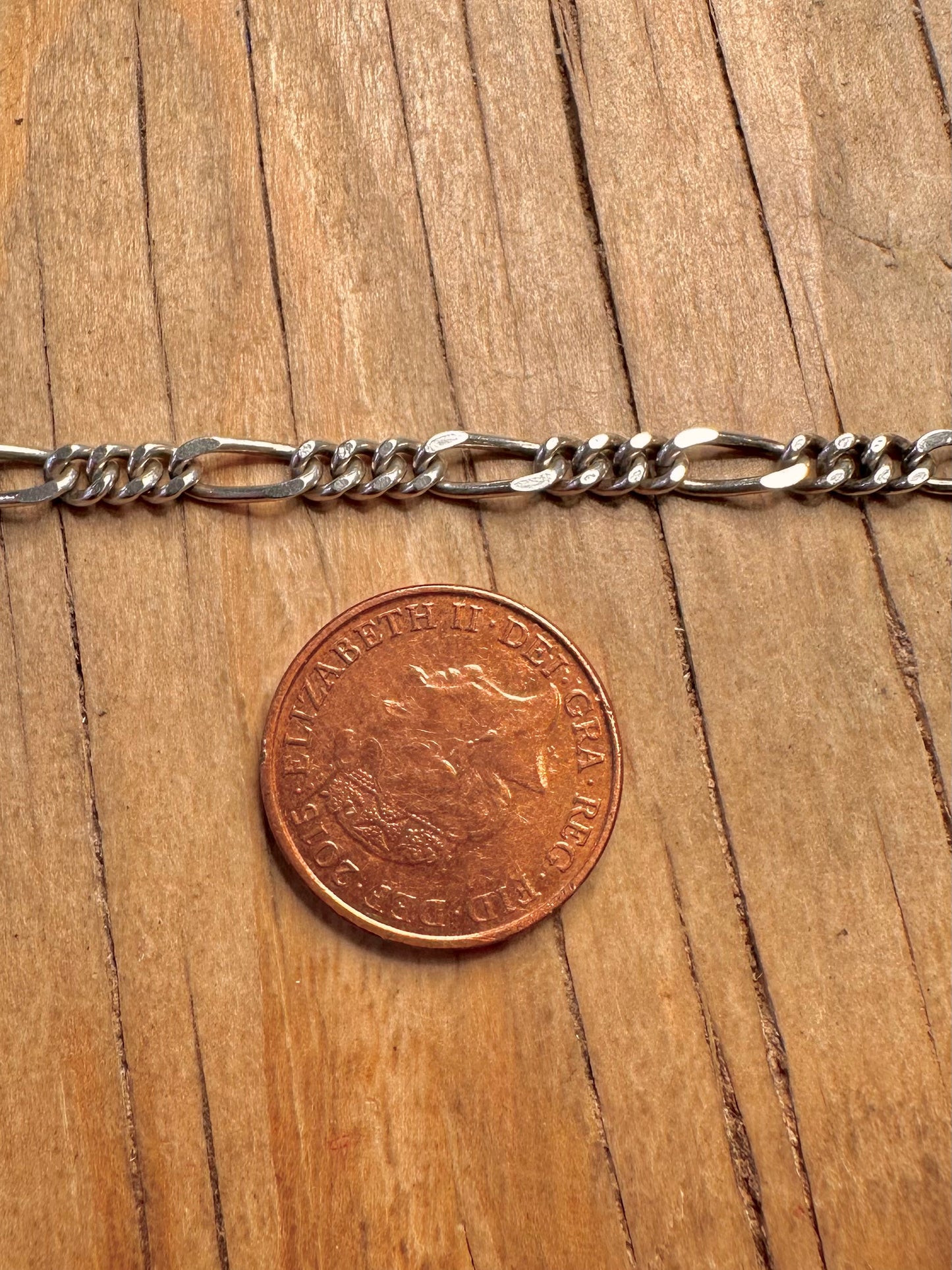 Vintage Figaro Chain 925 Sterling Silver 24.5 inch Necklace