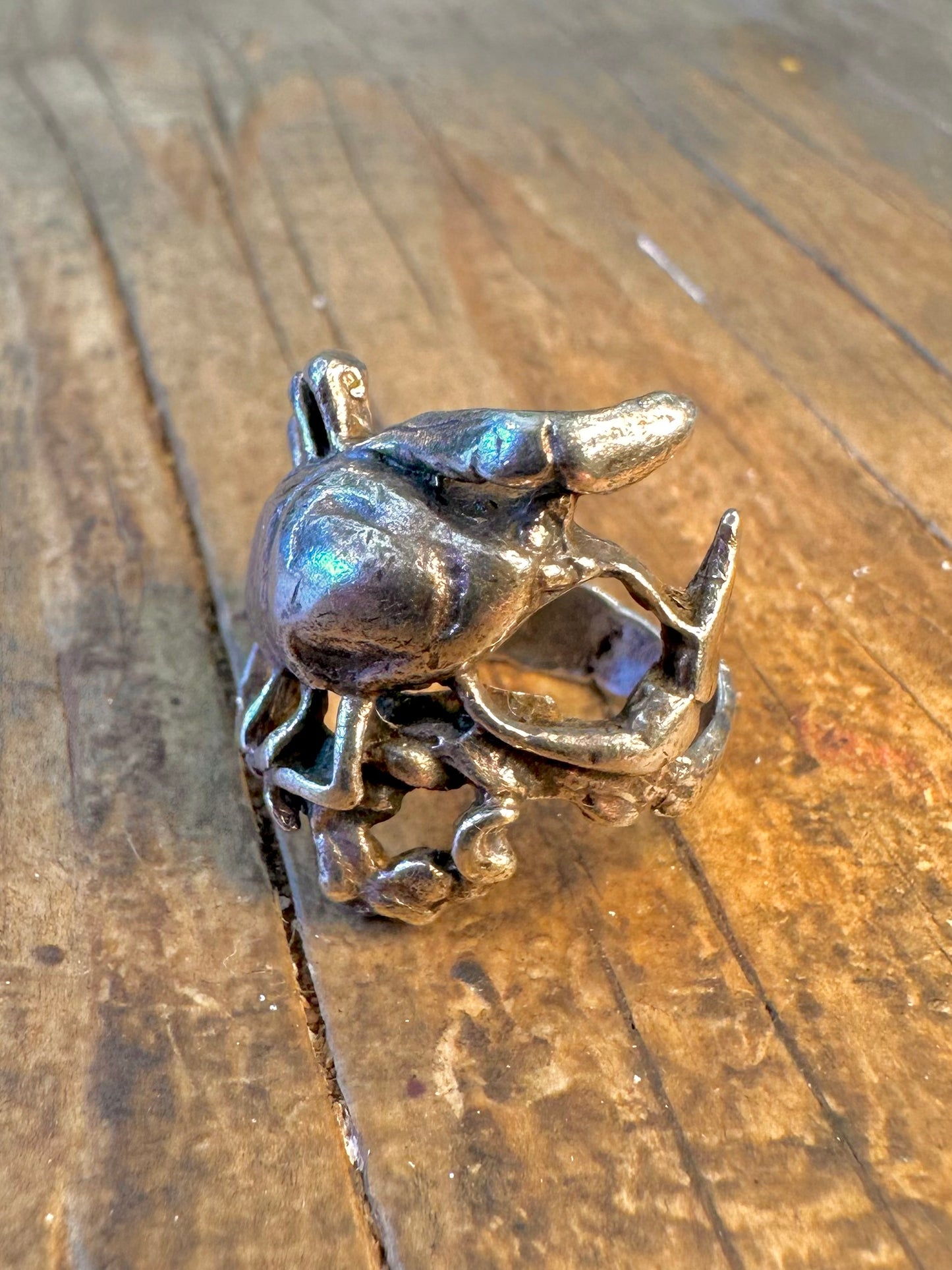 Scorpion Overlapping 925 Sterling Silver Size G1/2 Ring