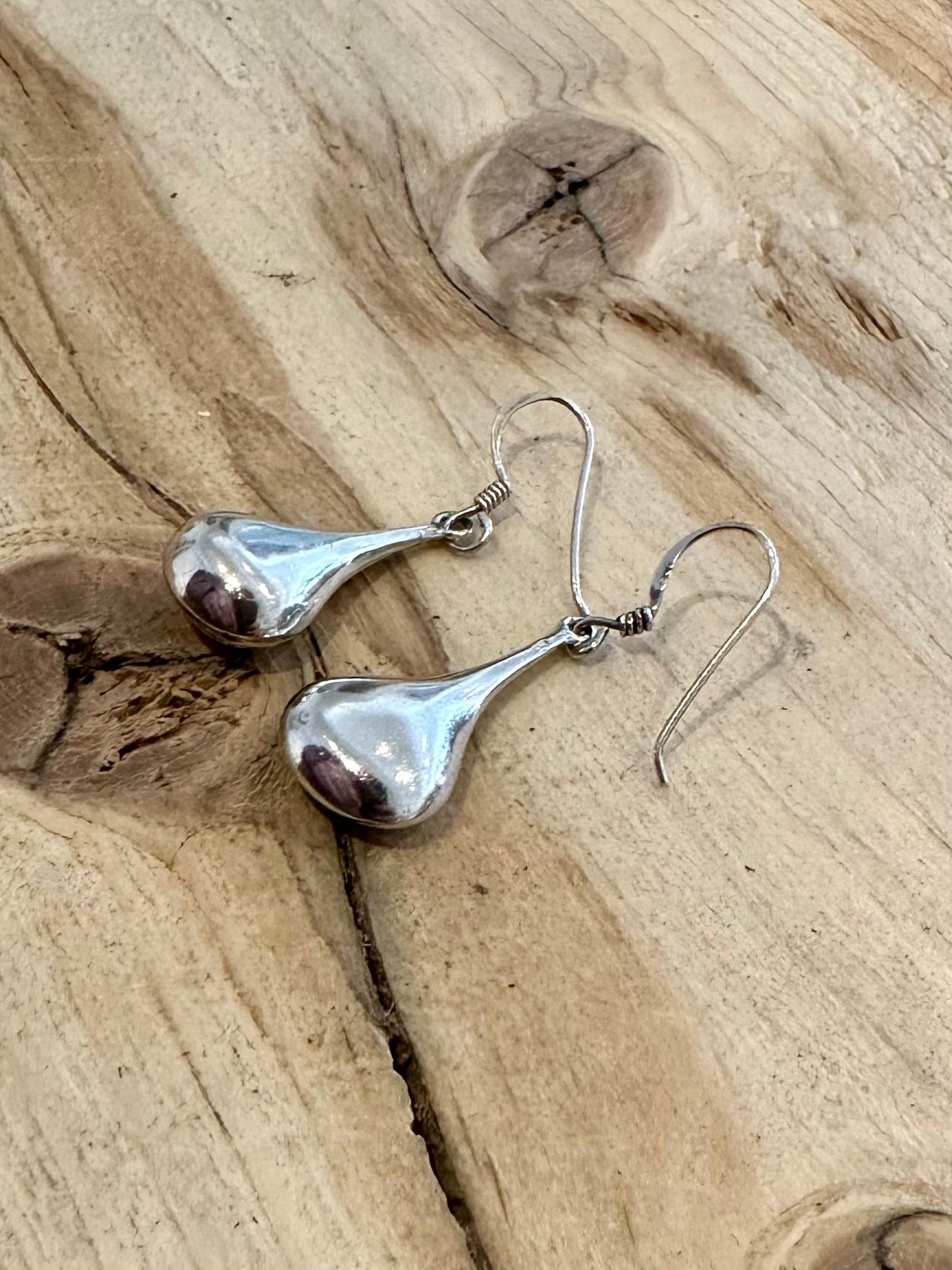 Vintage Tear Drop 925 Silver Earrings