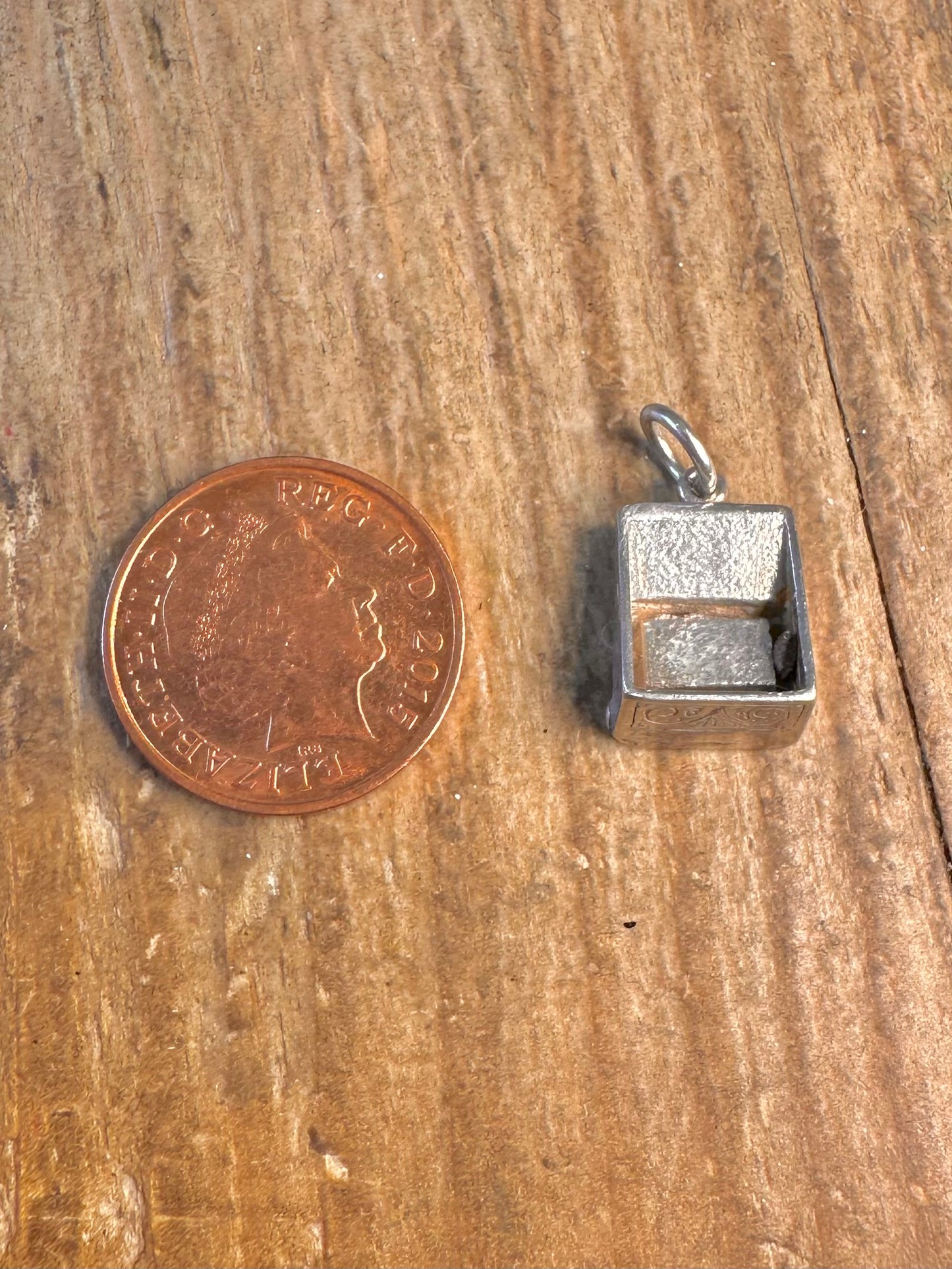 Schreibmaschine Graviert 925 Sterling Silber Anhänger