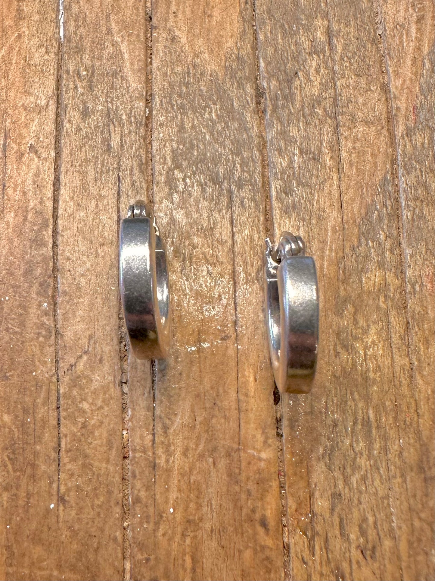 Chunky Sleeper Hoops 925 Sterling Silver Earrings