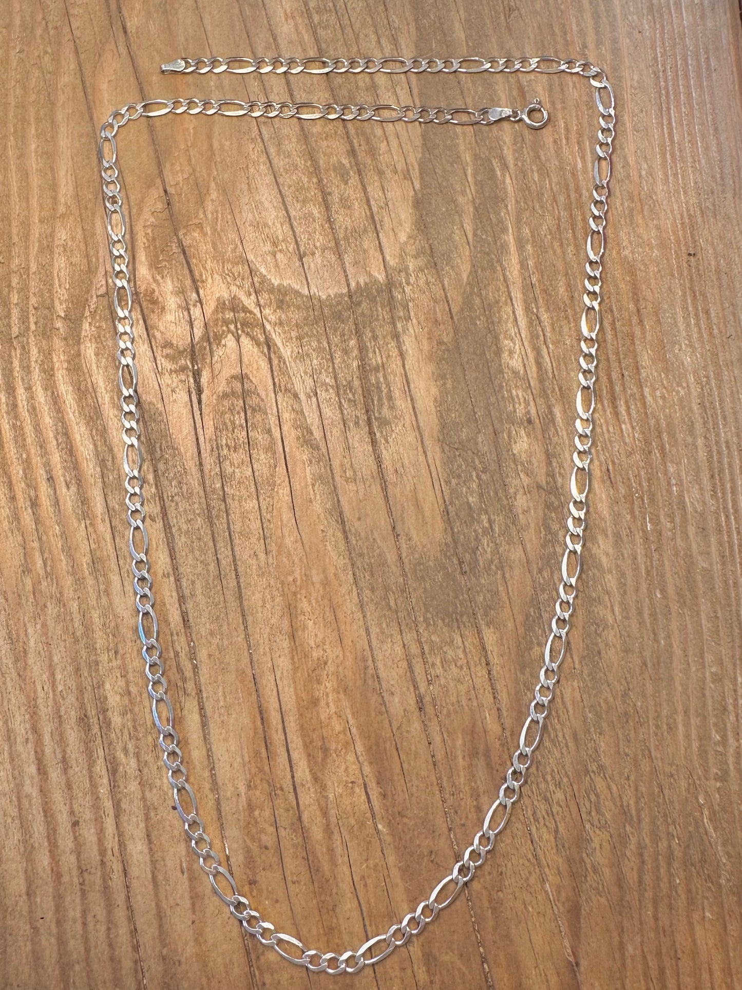 Figaro-Halskette aus 925er Sterlingsilber, 60 cm