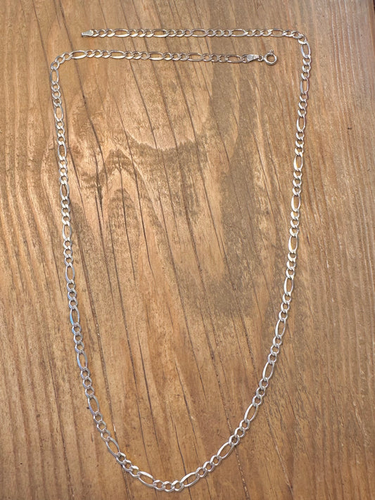 Figaro Link 925 Sterling Silver 24 inch Necklace