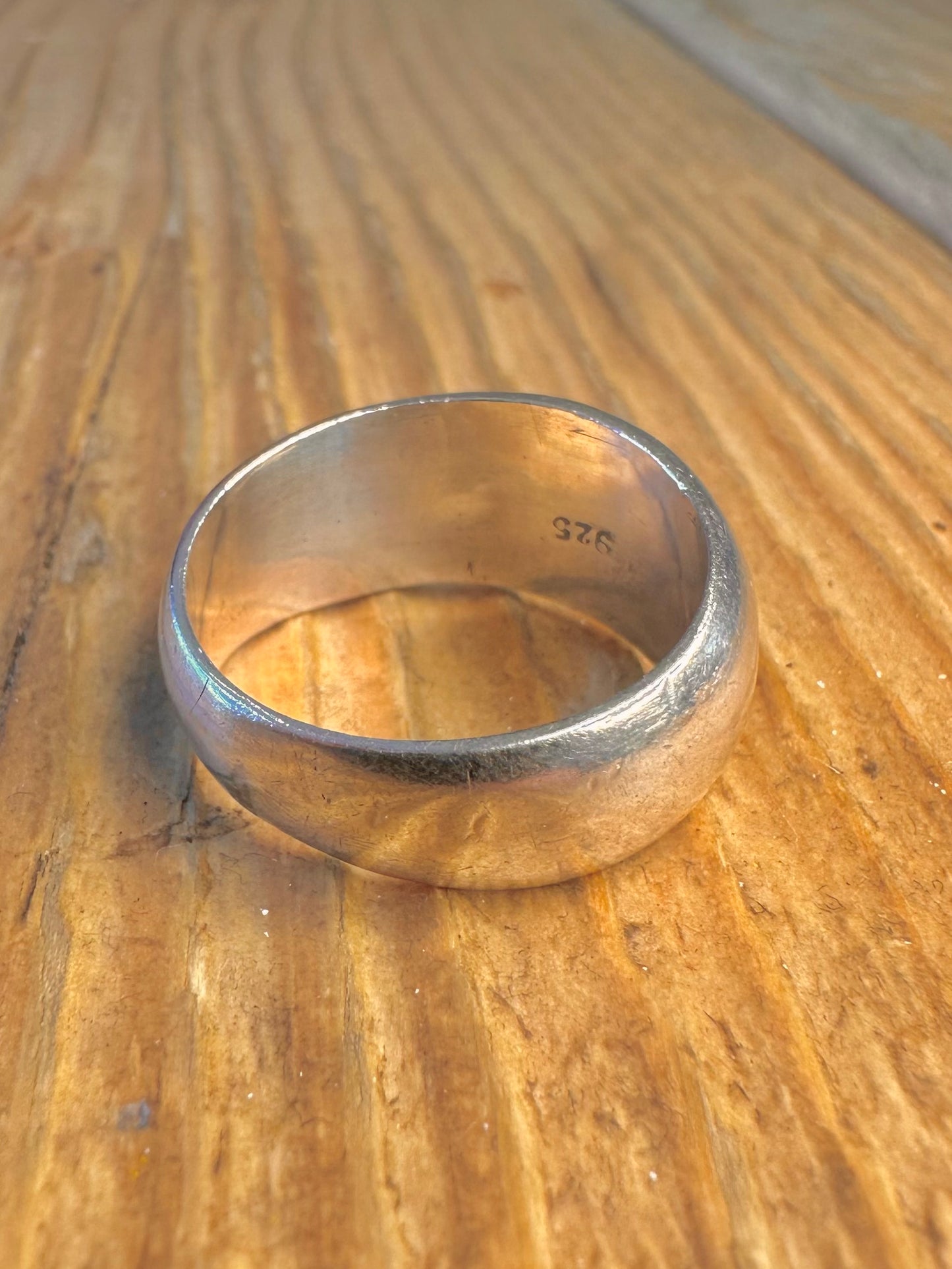 Abalone Inlay Dome 925 Sterling Silver Size P1/2 Ring