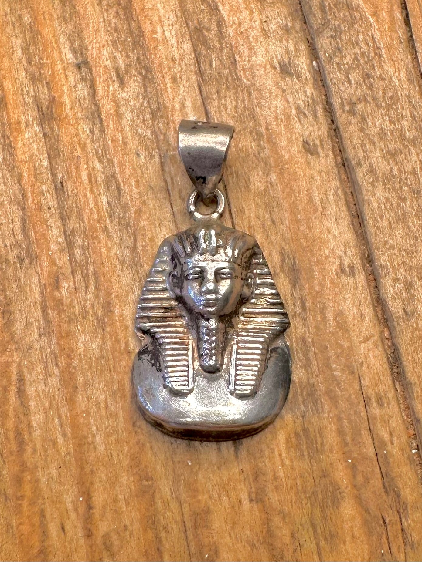 Egyptian King Tut Silver Pendant