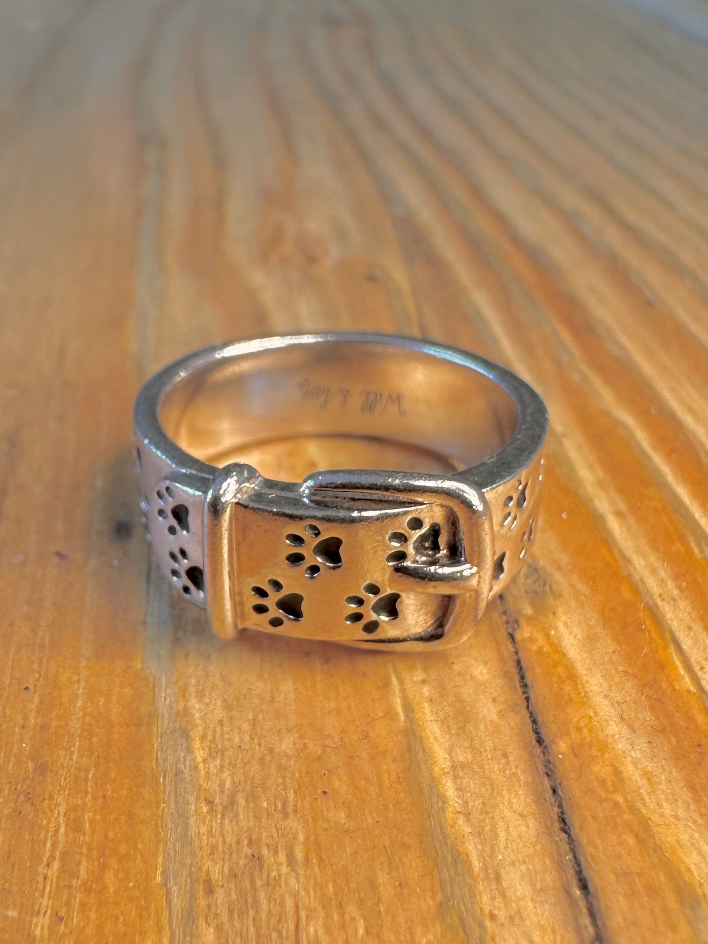 Buckle Dog Prints Charlie 925 Sterling Silver Size O Ring