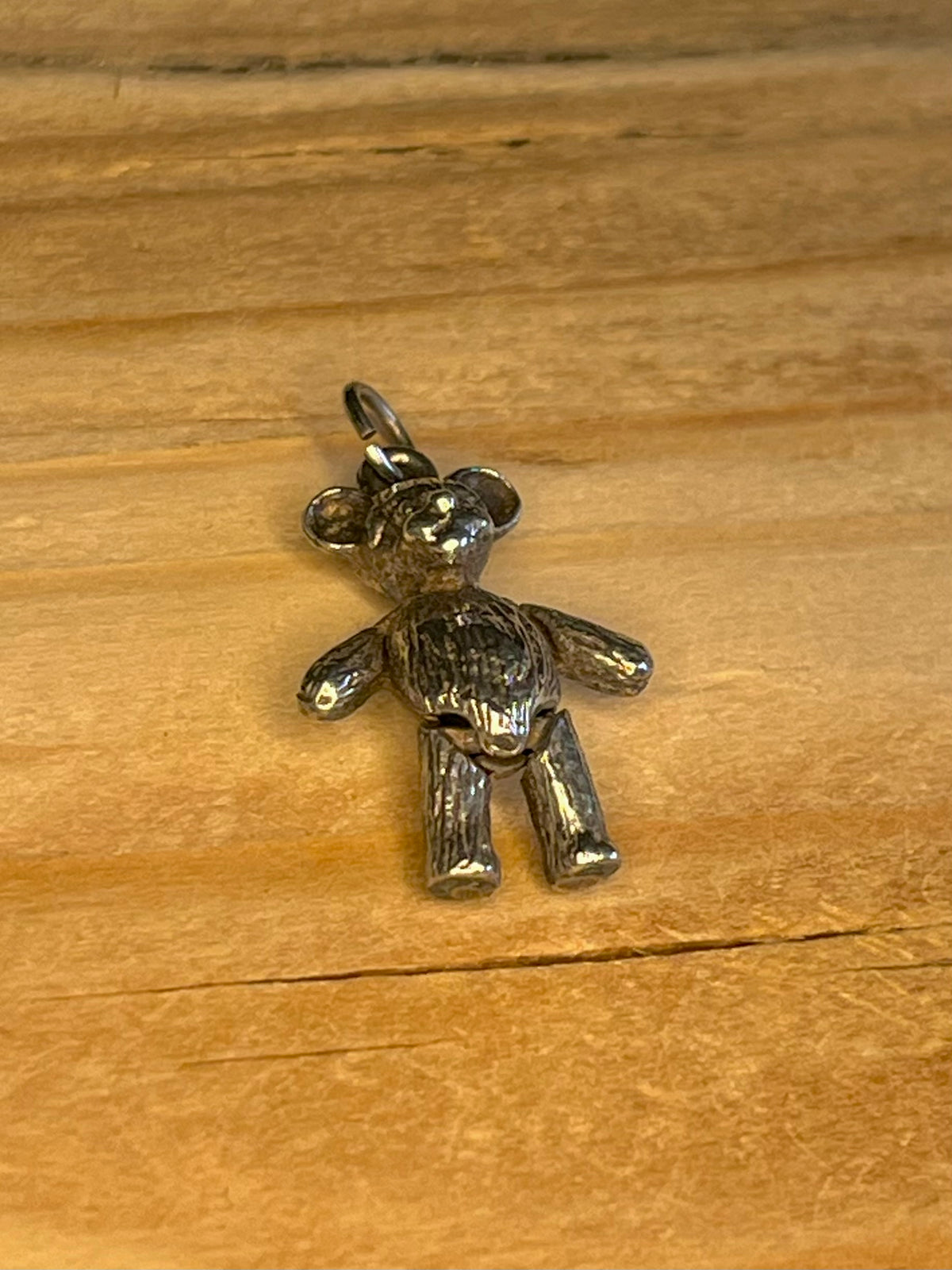 Small Teddy Bear Articulated 925 Sterling Silver Pendant