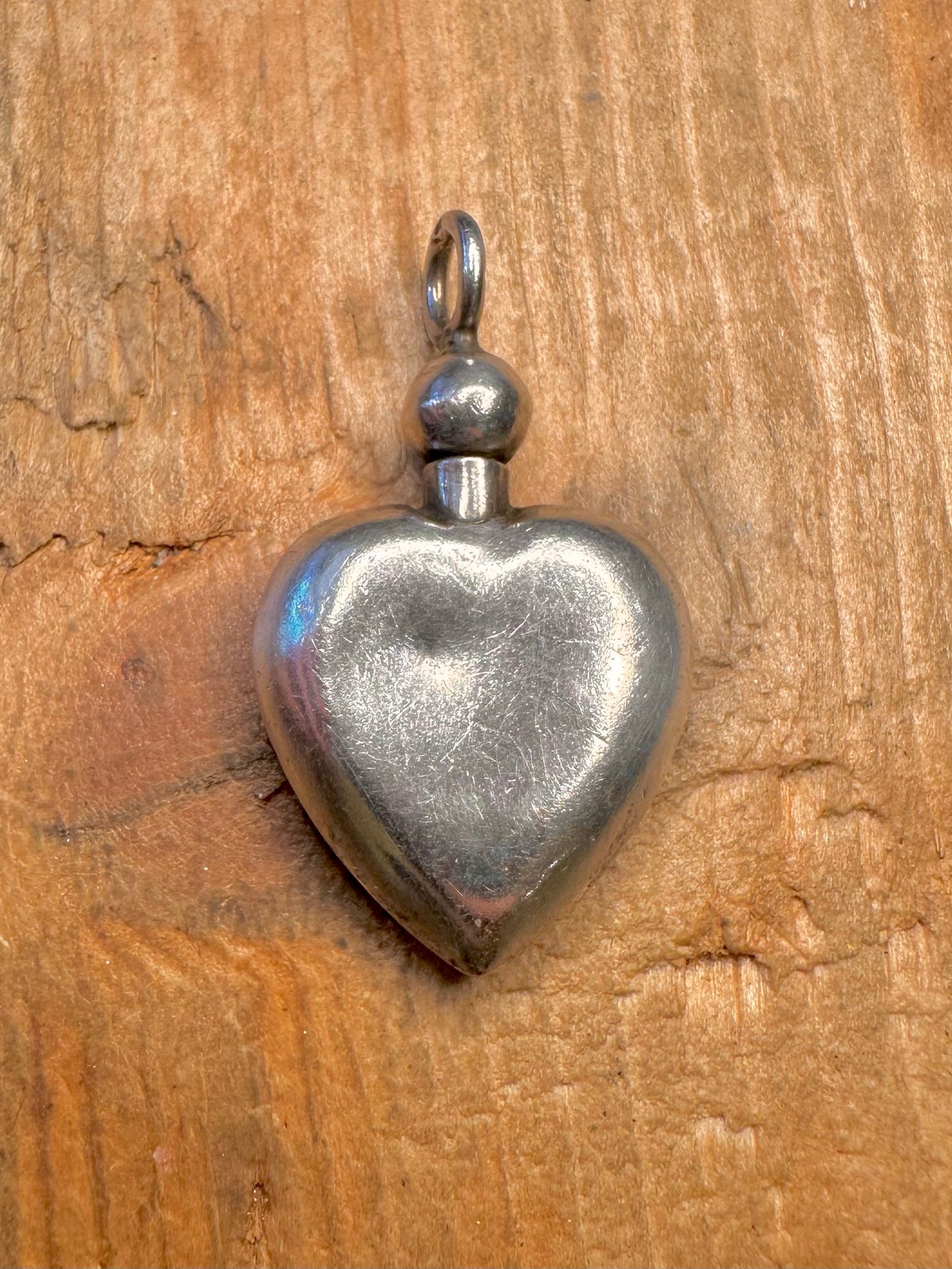 Heart Floral Perfume Bottle 925 Sterling Silver Pendant