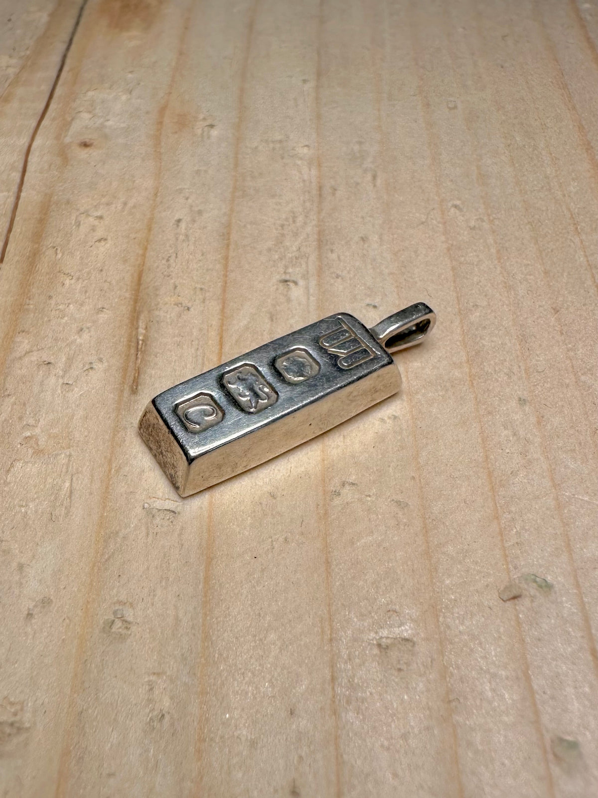 Ingot 1977 Sheffield 925 Sterling Silver Pendant