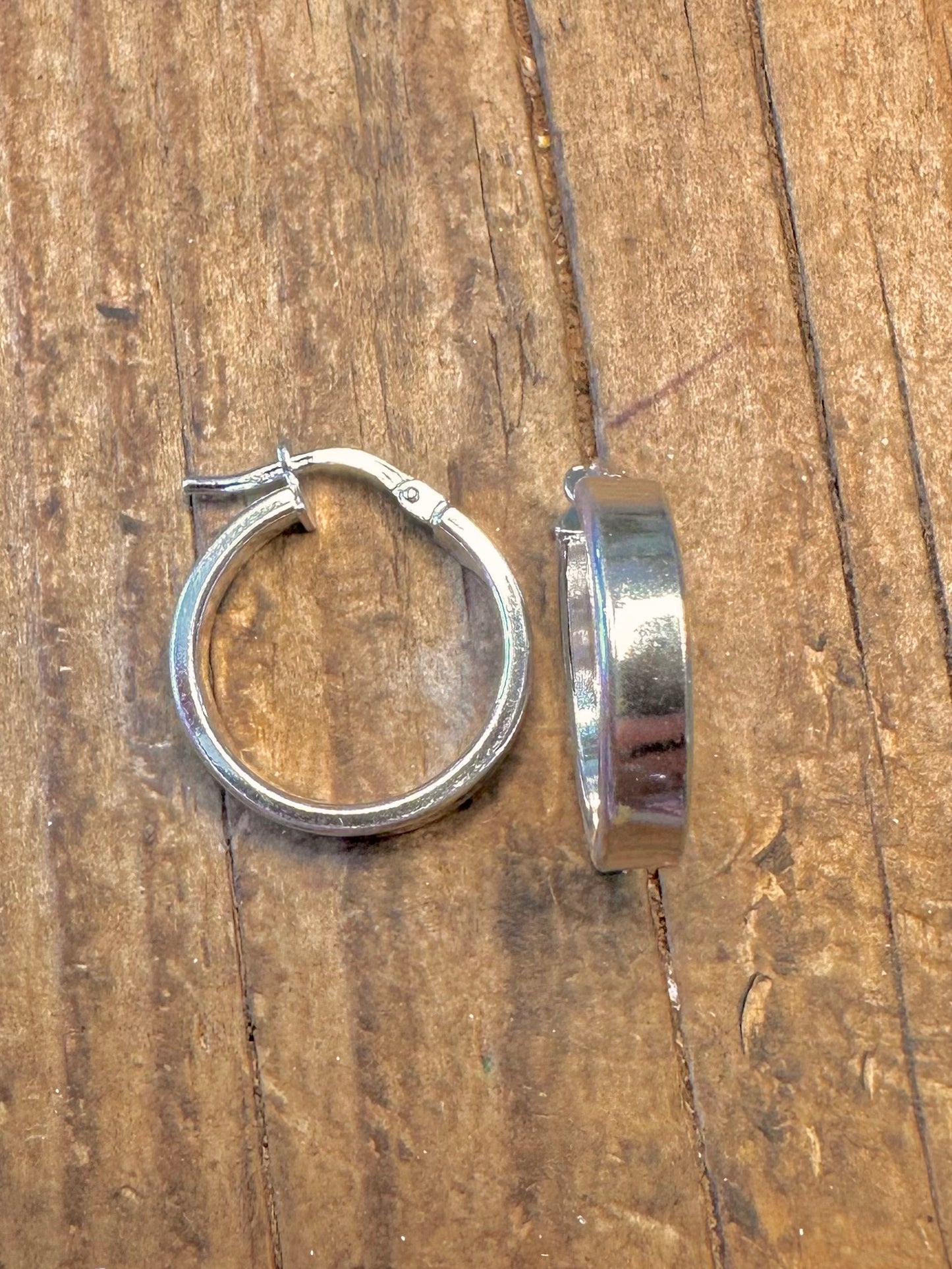 Chunky Hoops Italy 925 Sterling Silver Earrings