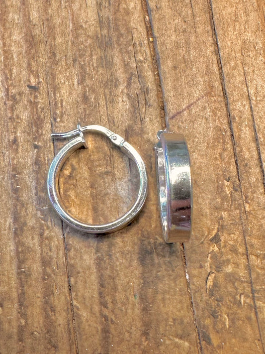 Chunky Hoops Italy 925 Sterling Silver Earrings