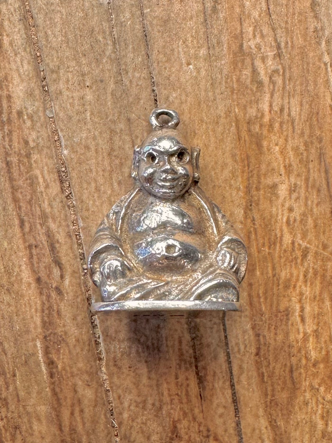 Jahrgang 1977 Buddha mit Geheimfach 925 Sterling Silber Anhänger